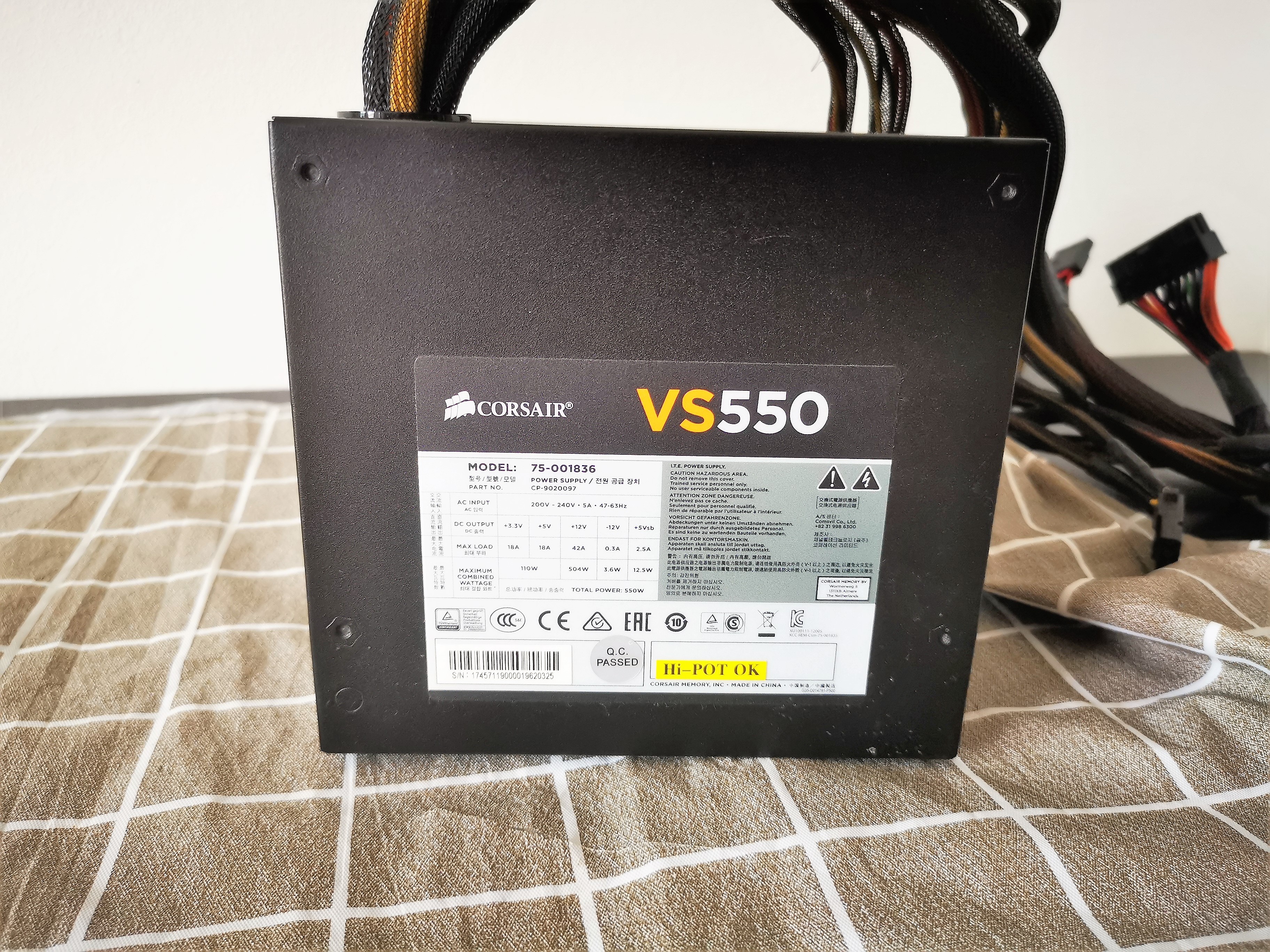 PSU Corsair VS550 550W (80+ WHITE)