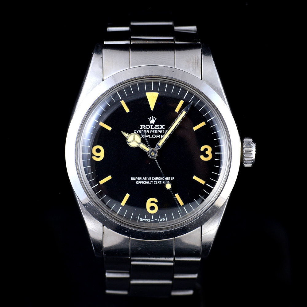 Rolex ExplorerI Ref.1016 หน้าปัดสีดำ หลักชั่วโมงเฟด สายOysterแท้แบบม้วน นาฬิกาปี1972 Automatic ขนาด 36 mm