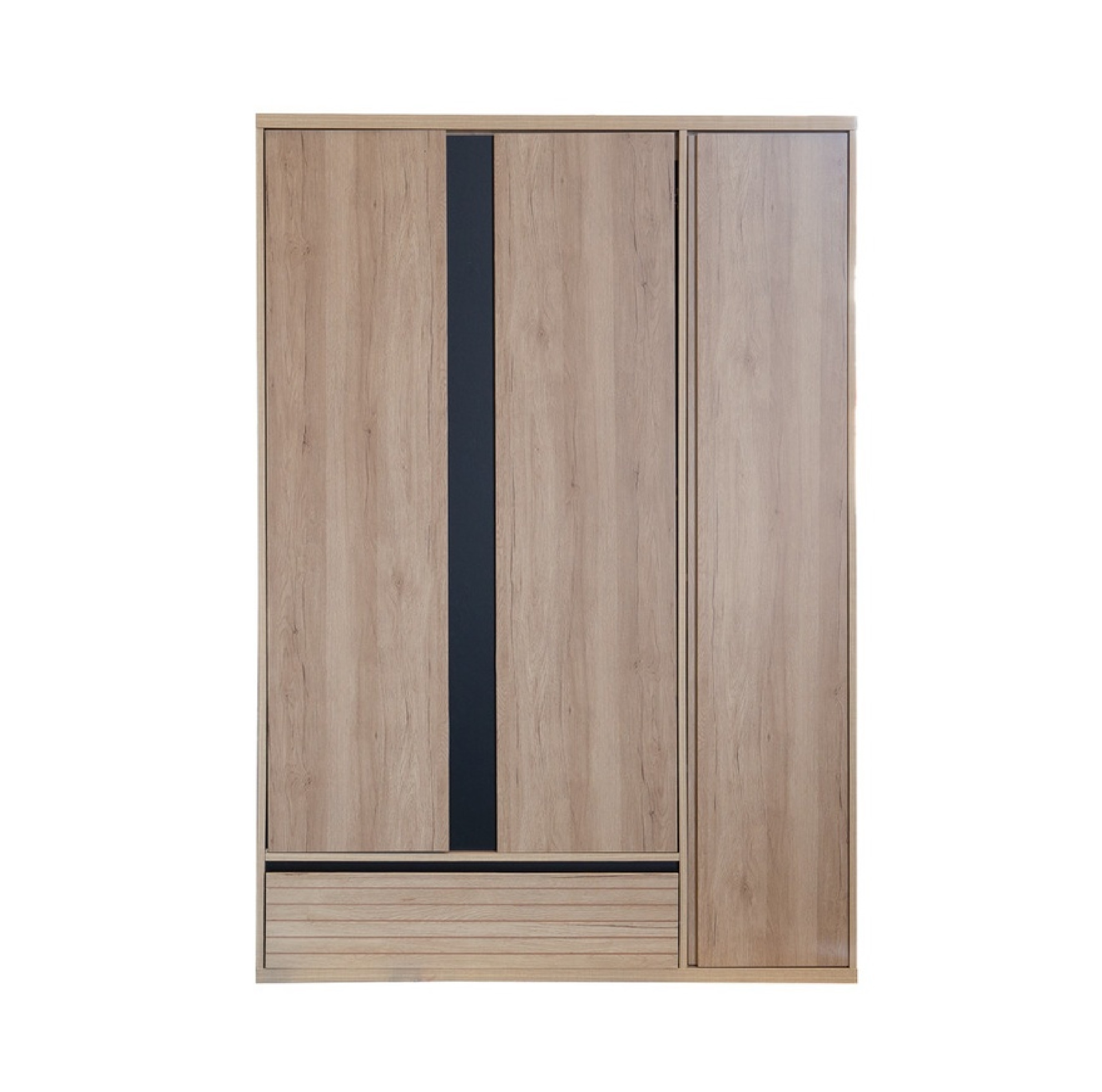 DELICATO ตู้เสื้อผ้า 3 บาน 120 ซม. 1 ลิ้นชัก 120X55X180ซม. สีบีช(AS)