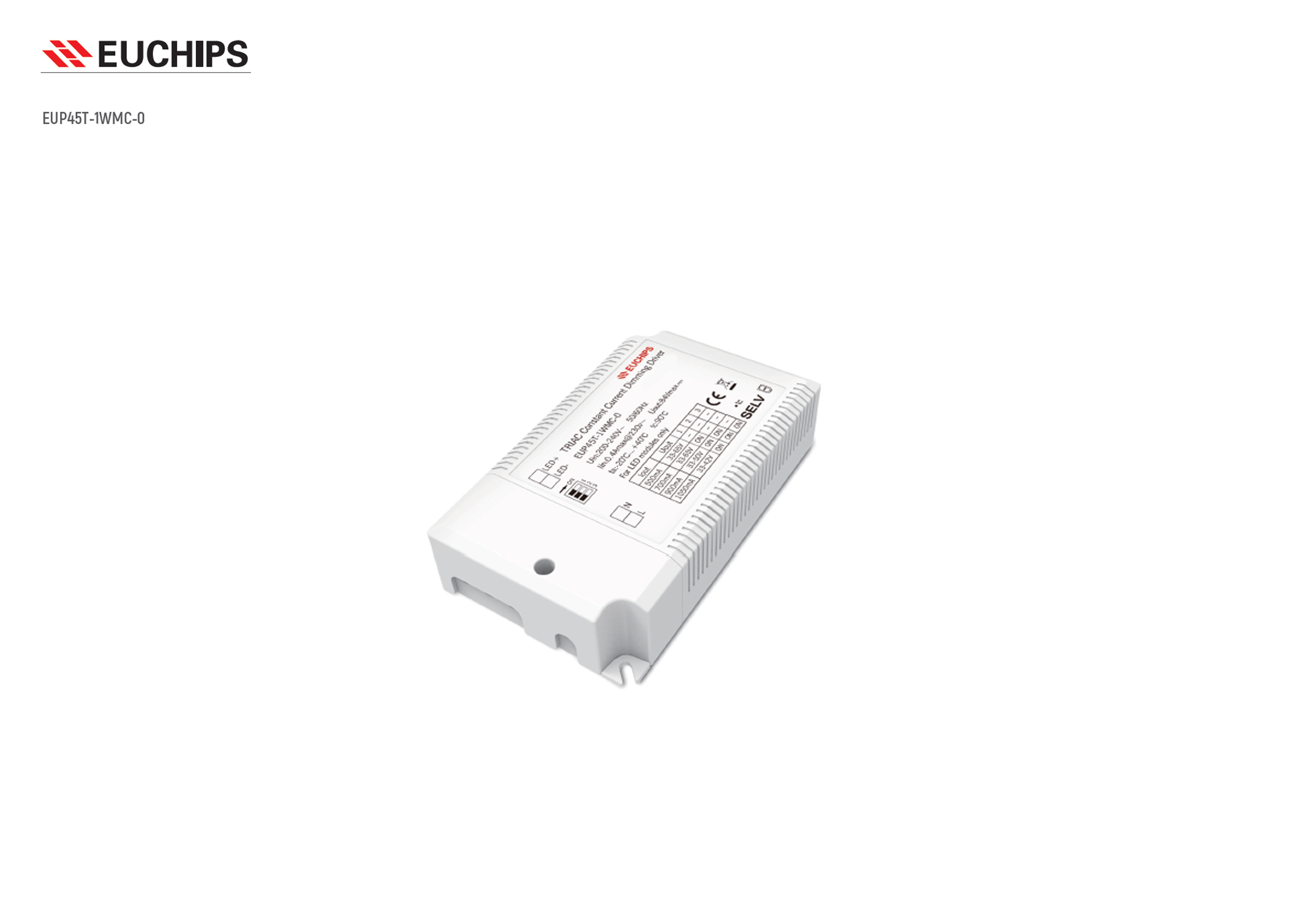 DRIVER LED #EUP45T-1WMC-0 EUCHIPS