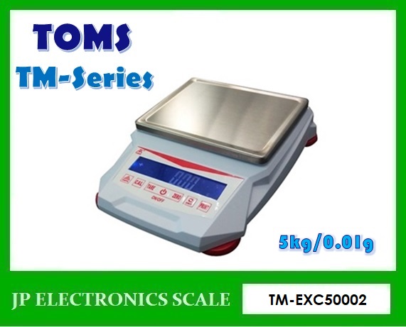 เครื่องชั่งละเอียดสูง5000g เครื่องชั่ง ละเอียด5000g เครื่องชั่งคุณภาพสูง5000กรัม เครื่องชั่งน้ำหนัก5000กรัม เครื่องชั่งน้ำหนัก5000g ตาชั่ง5000g กิโลดิจิตอล5000กรัม เครื่องชั่ง5000g ค่าละเอียด0.01g ยี่ห้อ TOMS รุ่น TM-EXC50002 ขนาดถาดชั่ง 188x148mm.