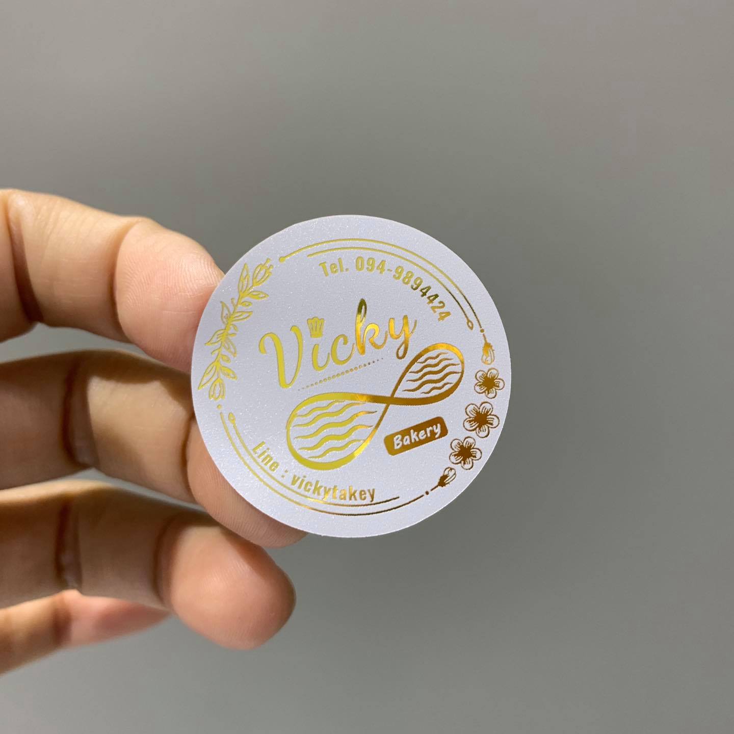 สติ๊กเกอร์ฉลากสินค้าฟรอยทอง ฟอยล์