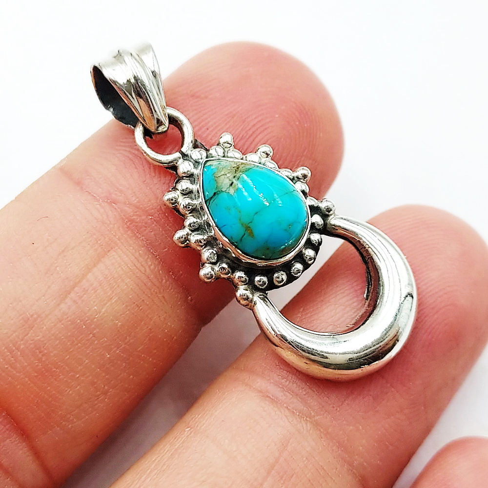 จี้เทอร์ควอยซ์ Turquoise -จี้เงินแท้ 925