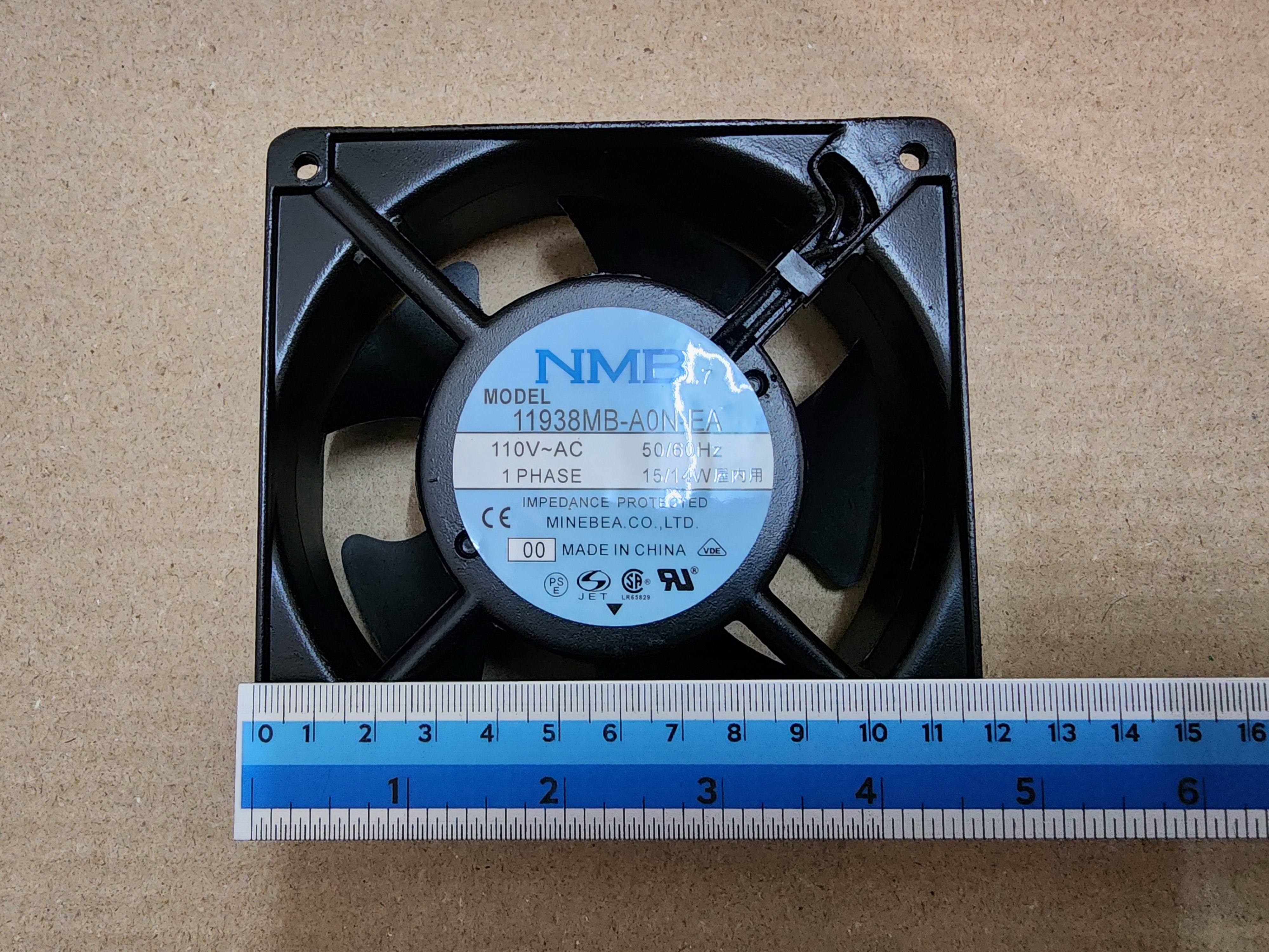 พัดลม ไฟ 100Vac 120x38mm แบบขั้วเสียบ มีของพร้อมส่ง