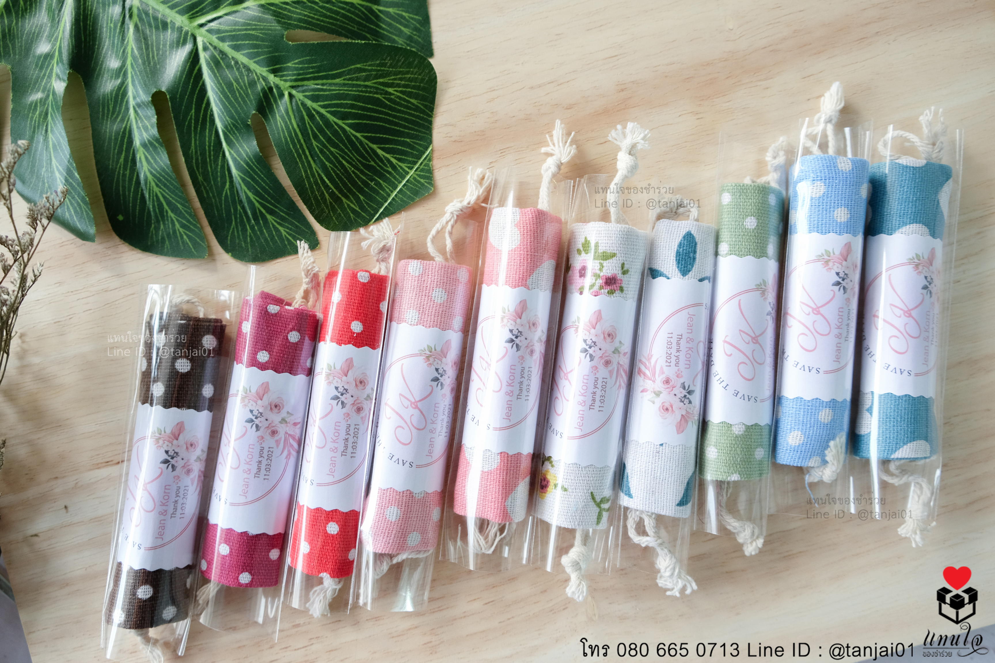 ของชำร่วยถุงผ้าเล็ก สายคาดป้ายชื่อ ของชำร่วยวินเทจ ของแจกงานแต่งงาน ของชำร่วยงานแต่งงาน ของที่ระลึกงาแต่งงาน 0