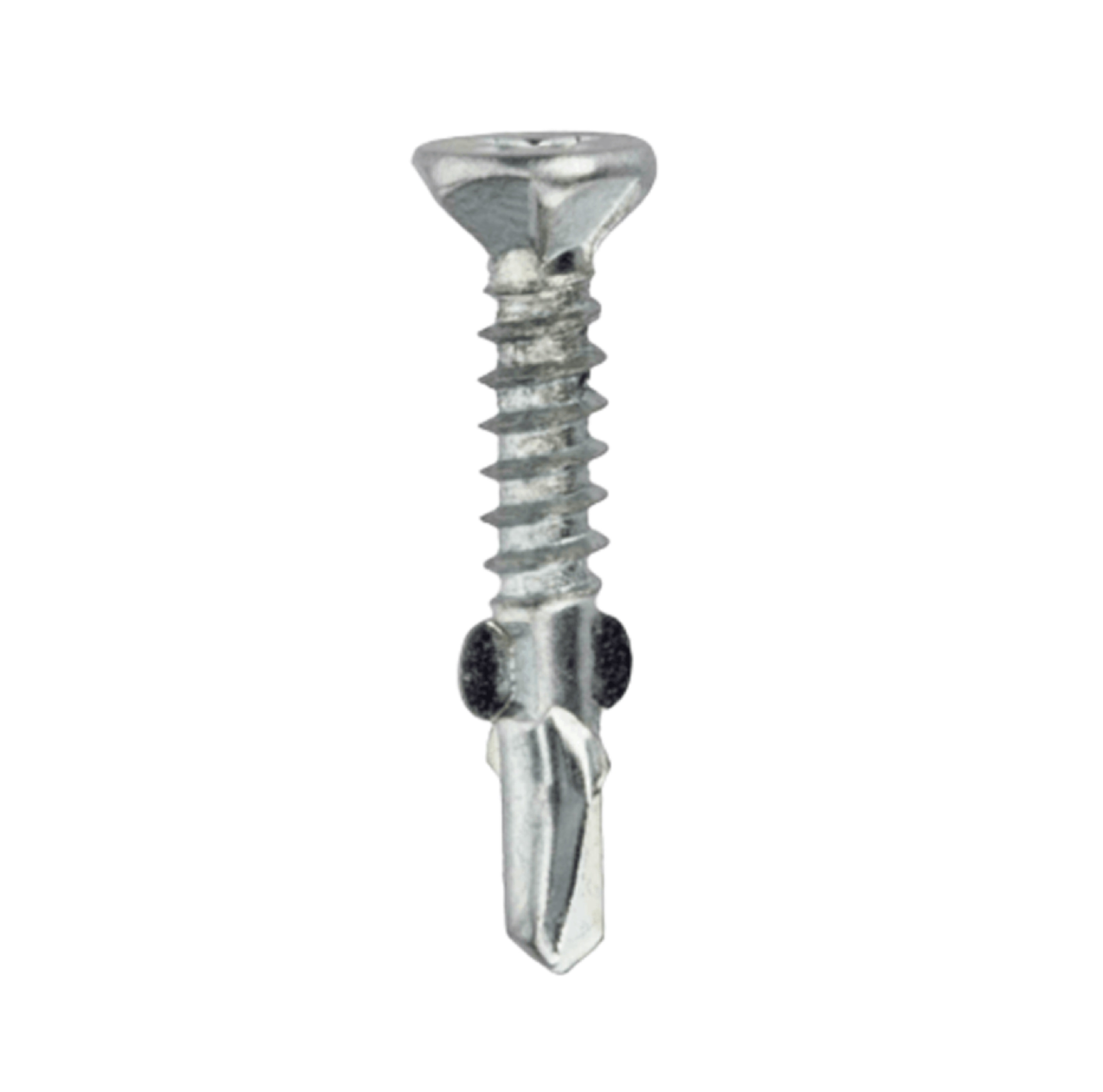 FIX-XY สกรูยึดไม้ฝาปลายสว่าน มีปีก ขนาด #7 ยาว 25มม. บรรจุ 100ตัว/ถุง สีเงิน