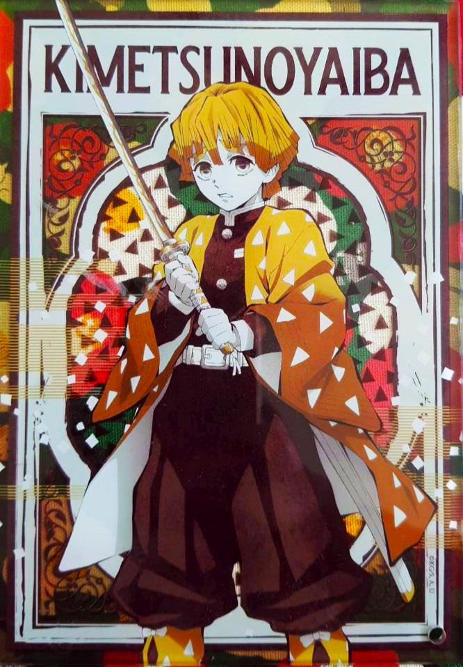 แผ่นอะคริลิค ตกแต่ง เซ็นอิทสึ เซ็นนิตสึ ดาบพิฆาตอสูร (Kimetsu no Yaiba) Demon Blade จากญี่ปุ่น Size : 13 x 18 cm