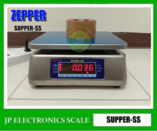 เครื่องชั่งกันน้ำ3กิโลกรัม ตาชั่งกันน้ำ3kg เครื่องชั่งดิจิตอลกันน้ำ3กิโลกรัม เครื่องชั่งดิจิตอล3กิโลกรัม กันน้ำกันความชื้น3kg เครื่องชั่งสแตนเลส3kg เครื่องชั่งน้ำหนักดิจิตอล3kg ค่าละเอียด0.5g ยี่ห้อ ZEPPER รุ่น SUPER-SS ขนาดถาด 210*210mm.