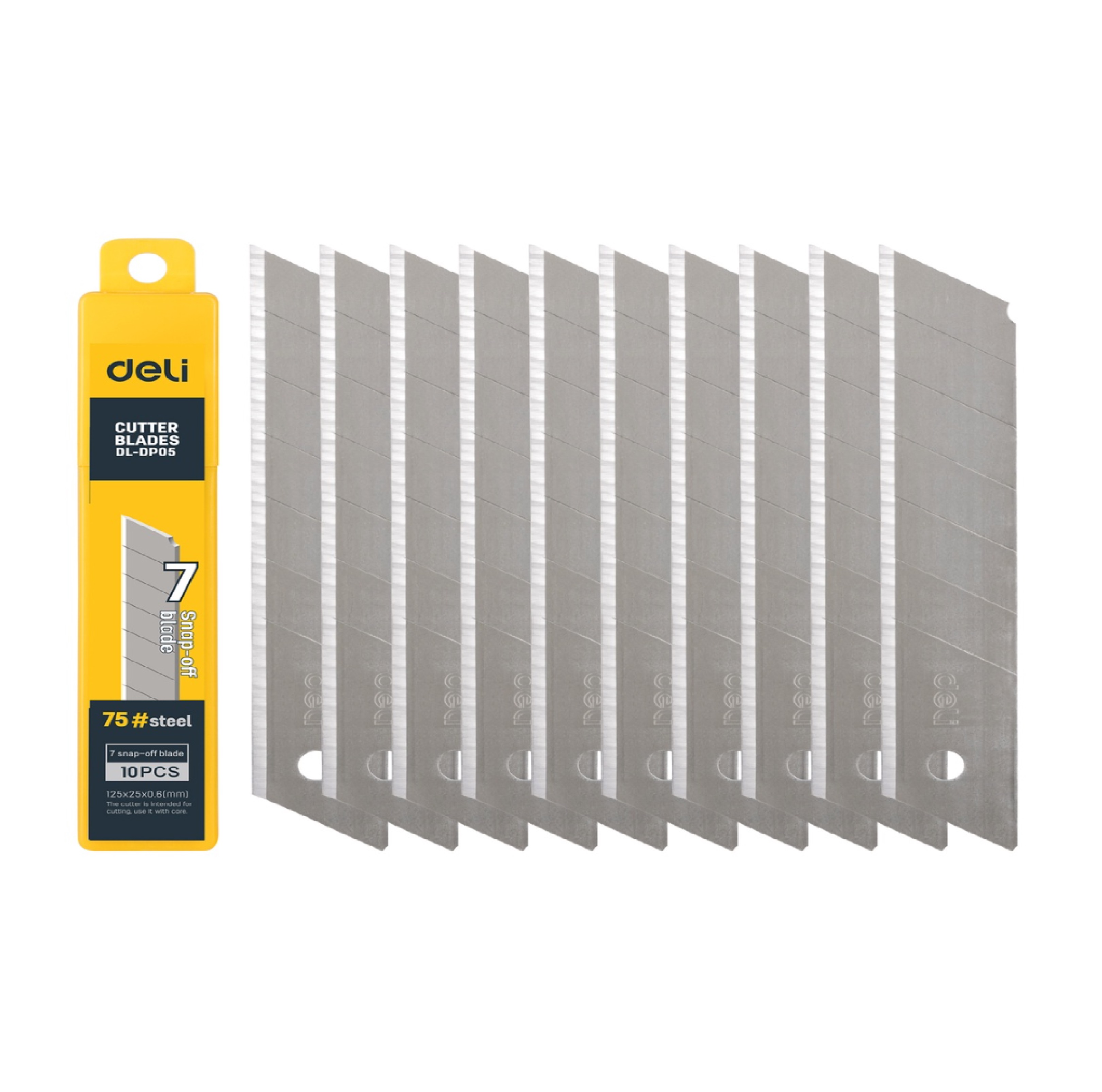 ใบมีดคัตเตอร์ 25mm EDL-DP05 DELI (แพค10ชิ้น)