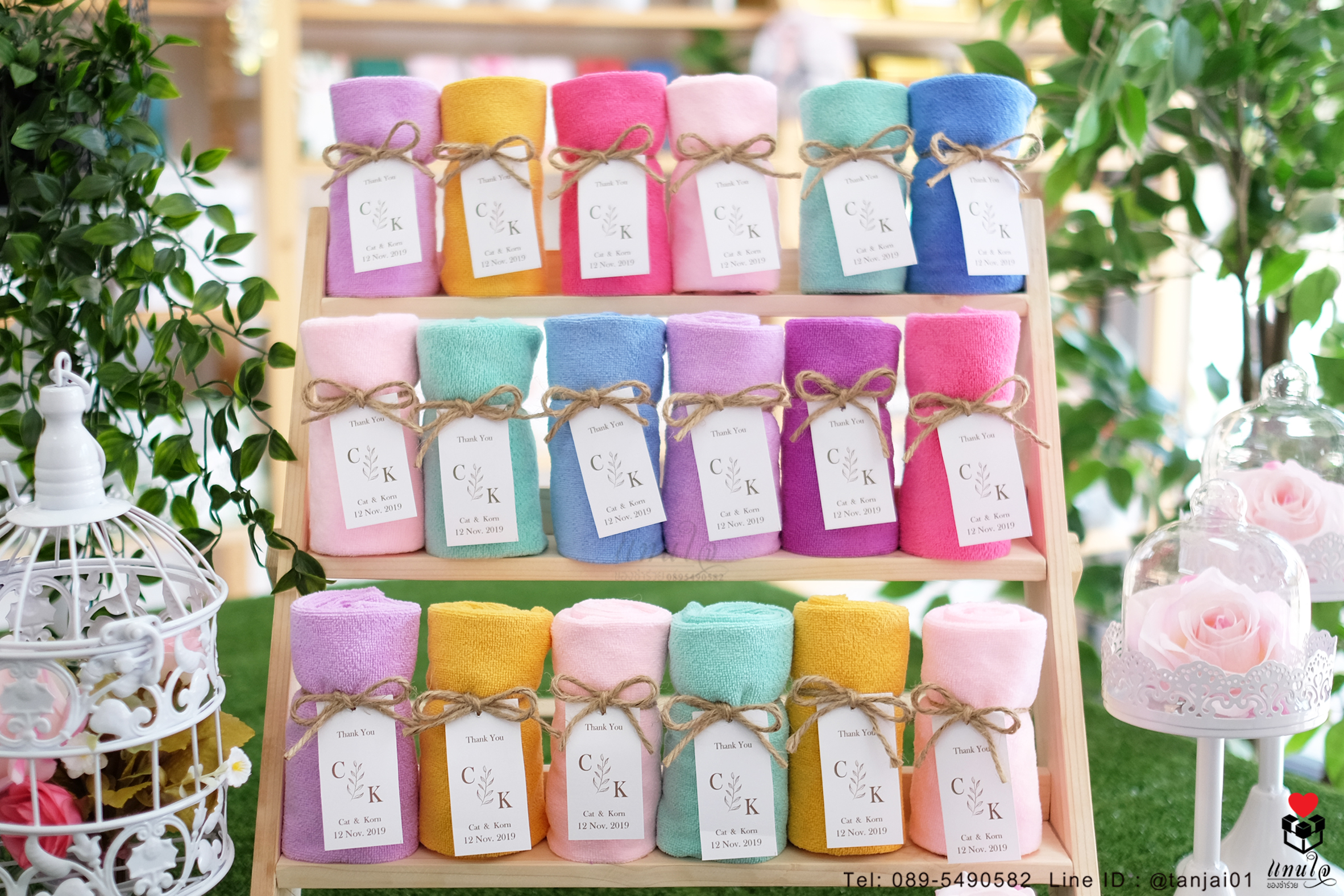 ผ้านาโนซับน้ำดีมาก!! ม้วน ป้ายชื่อผูกเชือกป่าน ราคาพร้อมแพคเกจแล้ว