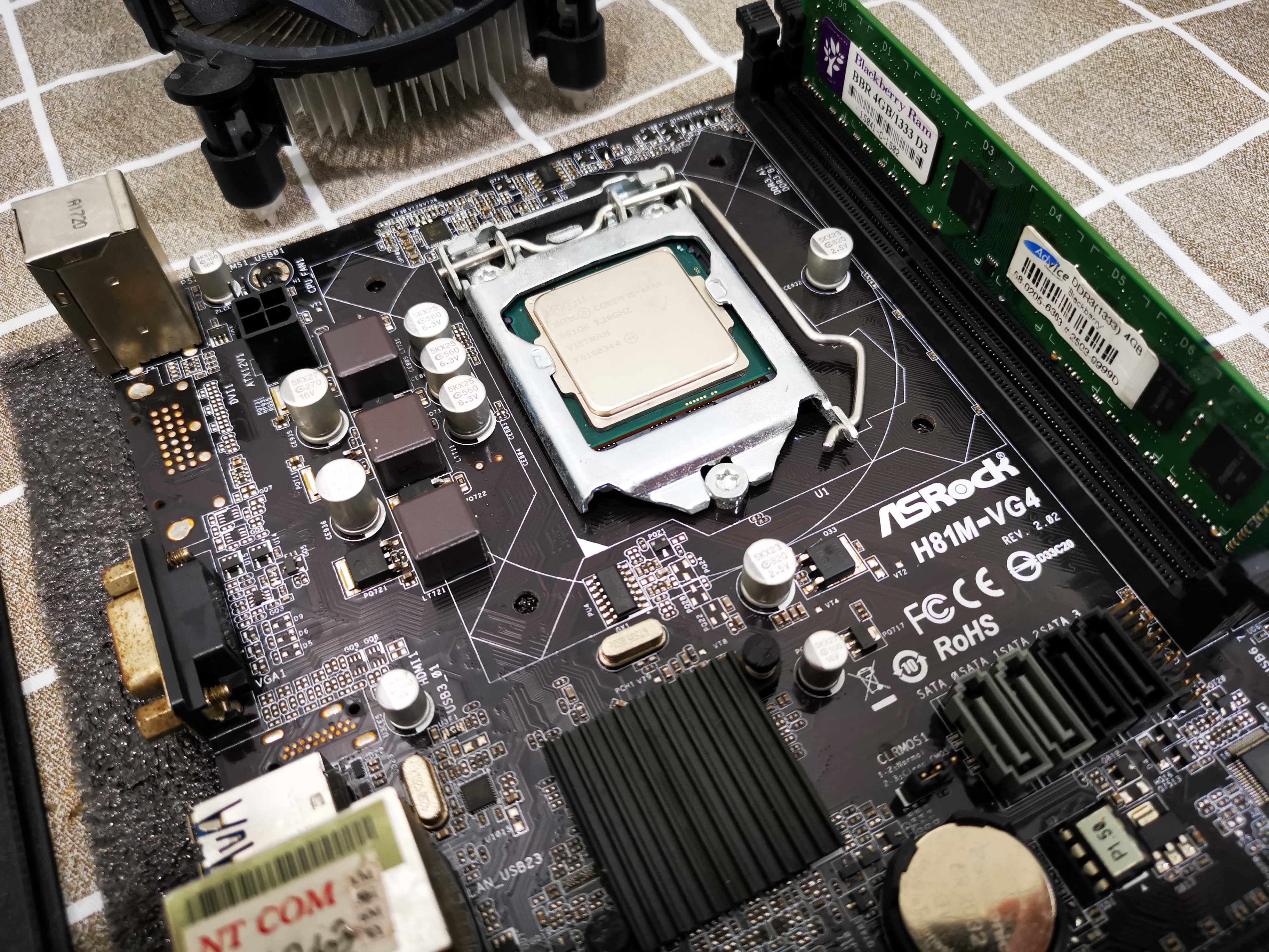 เซ็ตมัดรวม บอร์ด H81M + i5 4460 + Ram 4GB