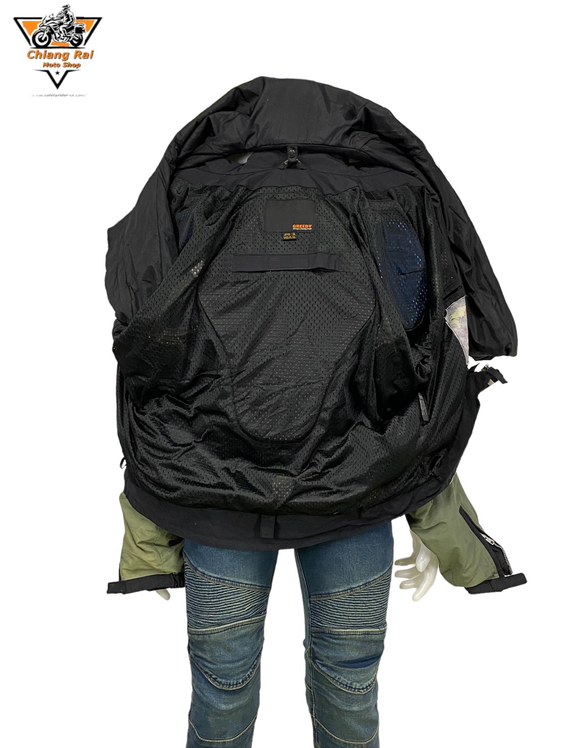 เสื้อขี่มอเตอร์ไซด์( มือสอง) RCSA 526: อก 50" ยาว 25" (XL) **GREEDY**