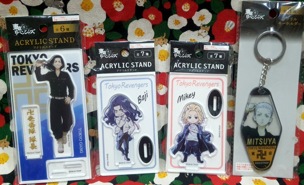 Set Tokyo Revengers พวงกุญแจ + Acrylic stand ของแท้จากญี่ปุ่น 1 set ได้ทั้ง 5 ชิ้น ตามภาพ Mitsuya Tokyo gang Baji Mikey