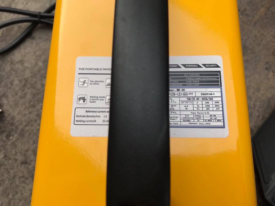 ตู้เชื่อมยี่ห้อ UKEN MMA 400A รุ่น 2 ปุ่ม