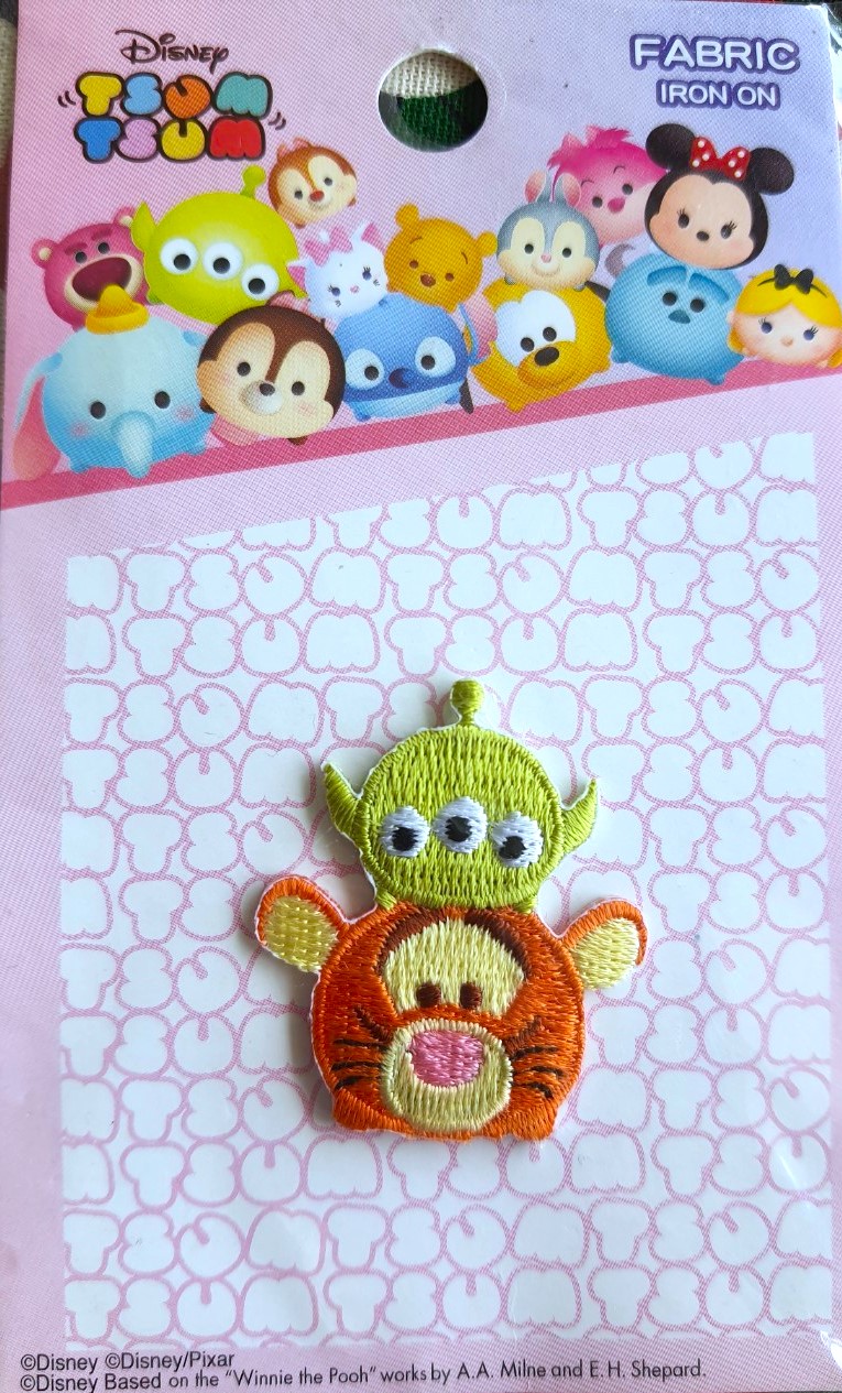 Disney tsum tsum Tiger green man Patch ตัวรีดเสื้อ / กระเป๋า ทิกเกอร์ กรีนแมน ซูม ซูม Size : 4 cm ของแท้จากญี่ปุ่น