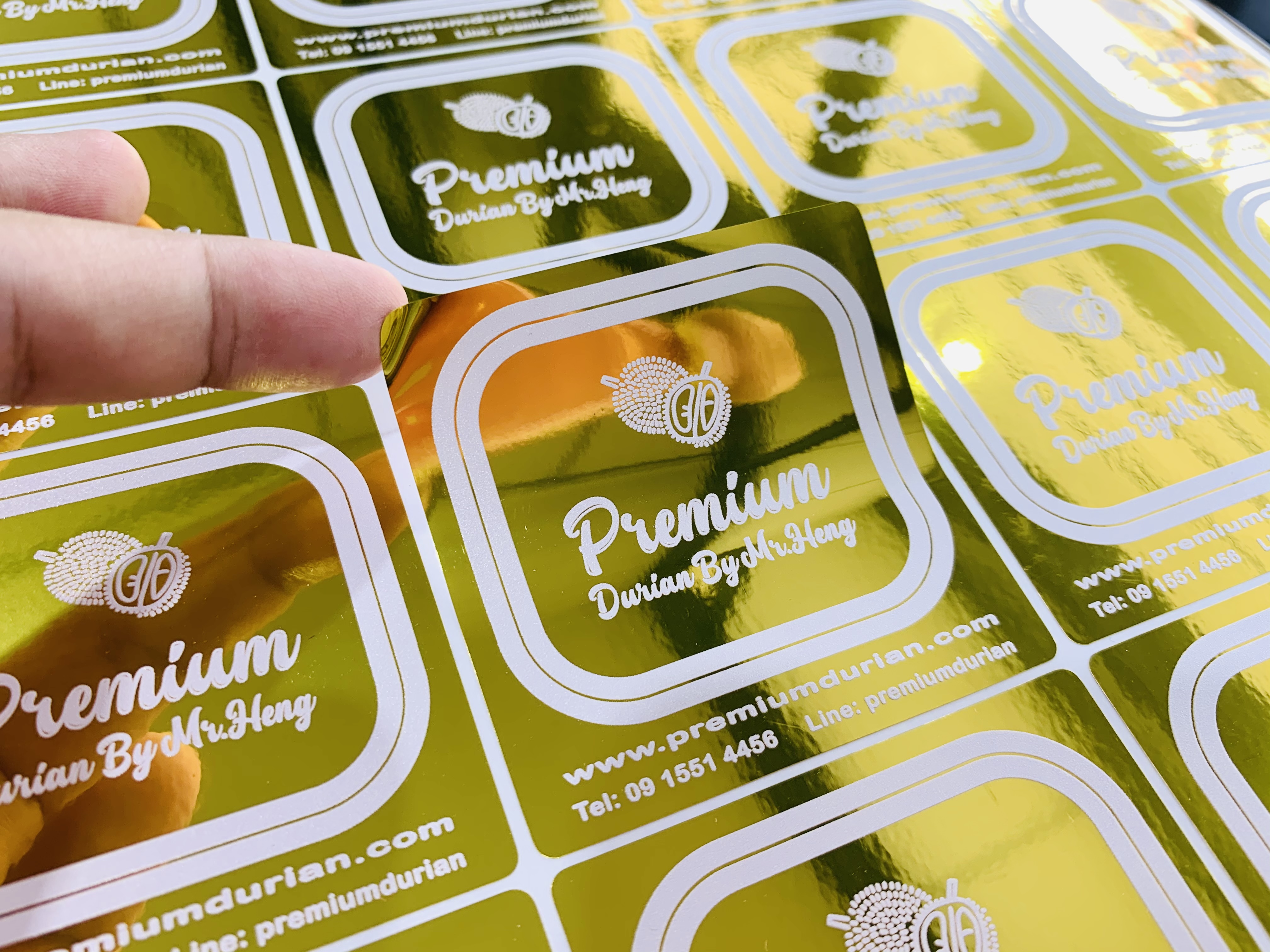 สติ๊กเกอร์ฉลากสินค้าฟรอยทอง ฟอยล์