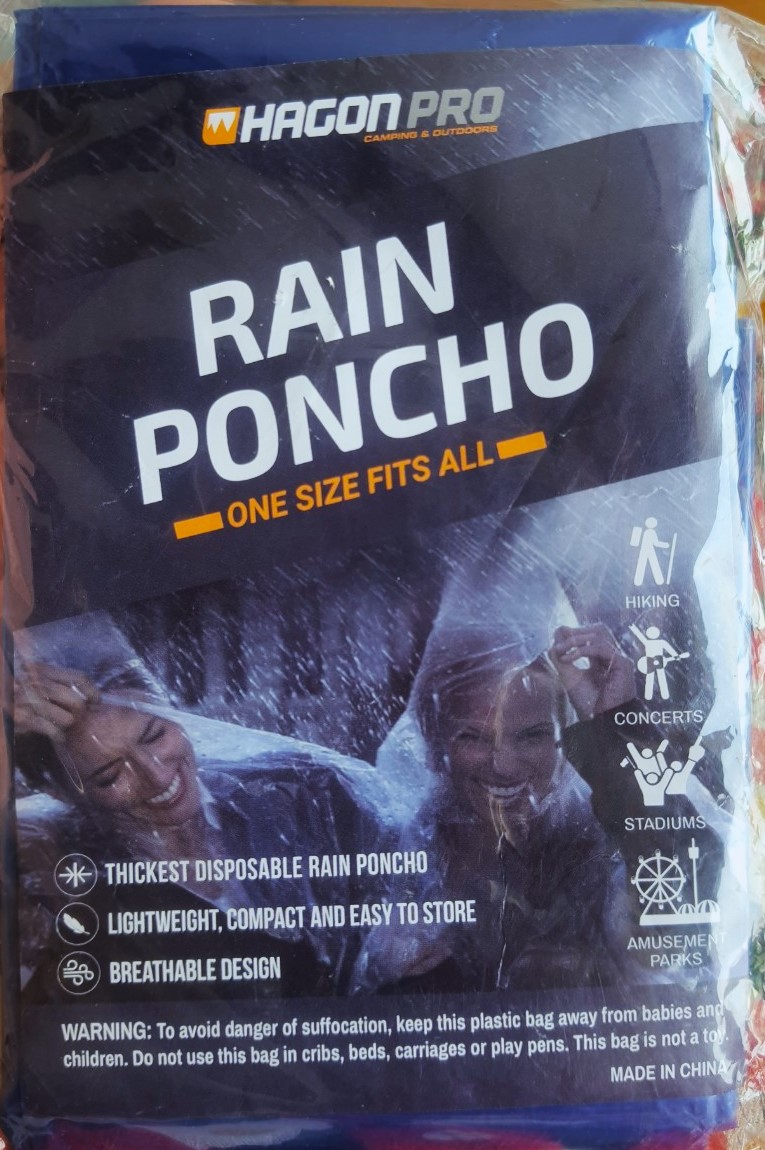 Pocket RAINPONCHO TYPE เสื้อกันฝนจากญี่ปุ่น ไซส์มาตรฐาน ฟรีไซส์