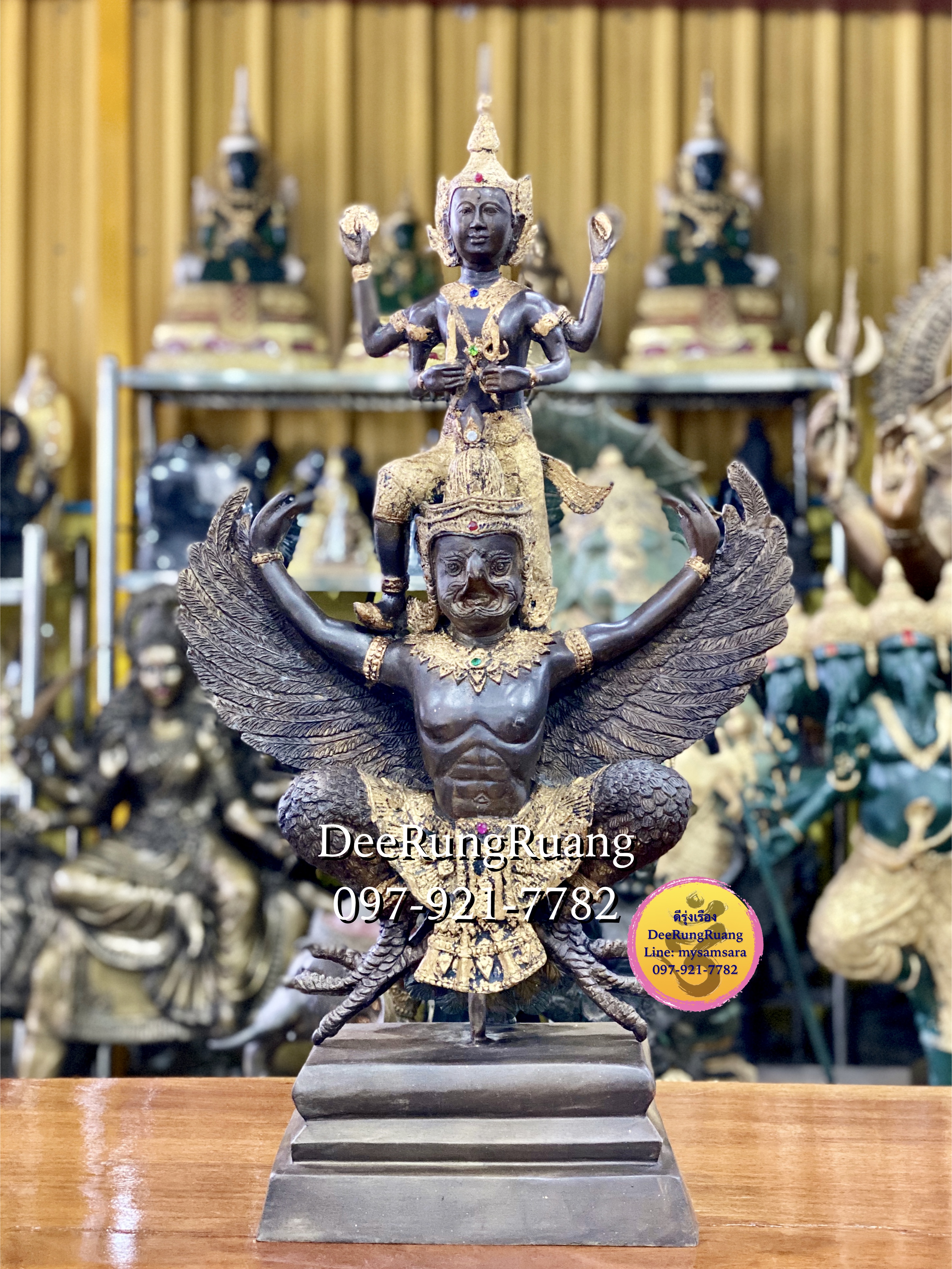 พระนารายณ์ ทรงครุฑ (สูง 29.5 นิ้ว)