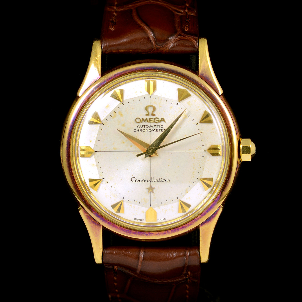 **HOLD** Omega Constellation Pie Pan Dial หน้าปัด12เหลี่ยม หลักว่าว ขานก หอดูดาว ตัวเรือนทองคำ18K หัวเข็มขัดแท้ นาฬิกาปี1960 Automatic ขนาด 35 mm