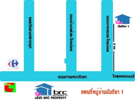 ขายทาวน์เฮ้าส์ ย่านบางบัวทองพร้อมสัญญาเช่า
