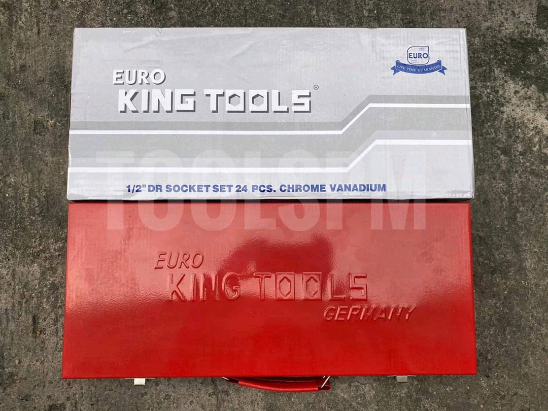 ชุดบล็อกลมดำ Euro King tool 4 หุน 24 ชิ้น แบบ 12 เหลี่ยม