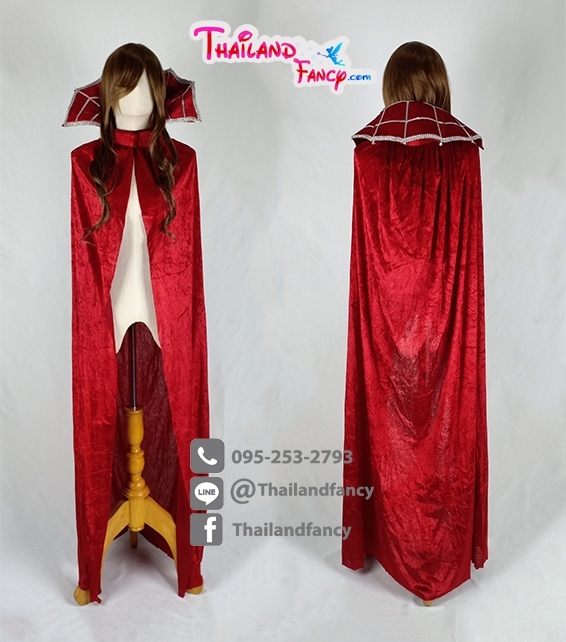 ชุดคอสเพลย์แวมไพร์ Cosplay Vampire ชุดแดร็กคูล่าชายหญิง ชุดผีดิบดูดเลือด ชุดคลุมแวมไพร์ปกตั้งแต่งลายแมงมุม