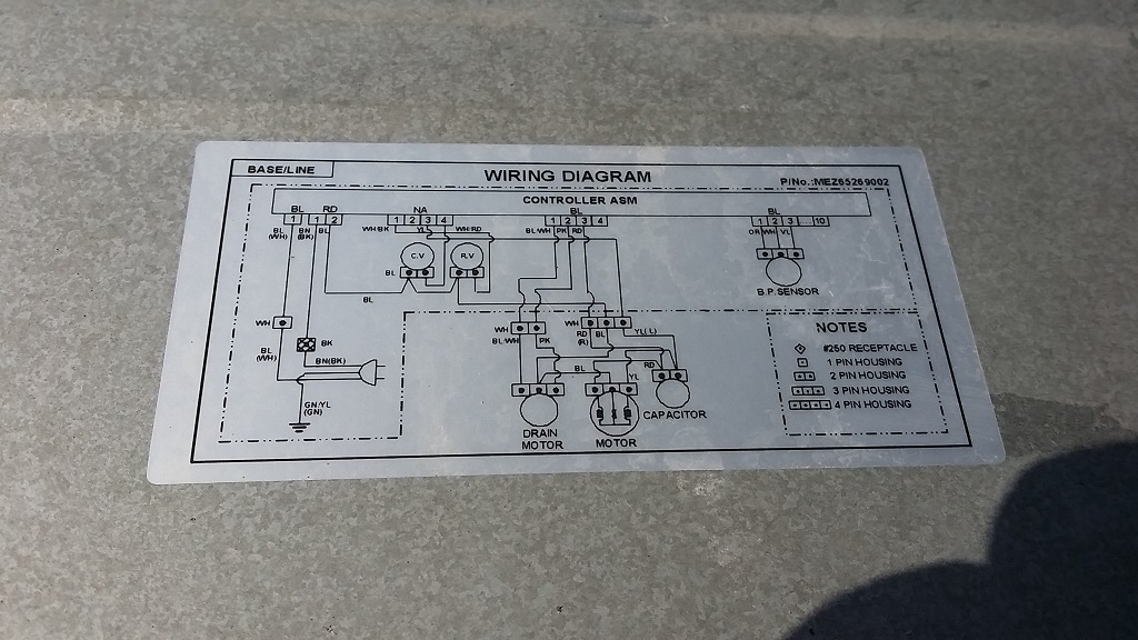 ซ่อมเครื่องซักผ้า ยี่ห้อ LG รุ่น WF-T1255TD อาการมีน้ำขังไม่ปล่อยน้ำทิ้ง