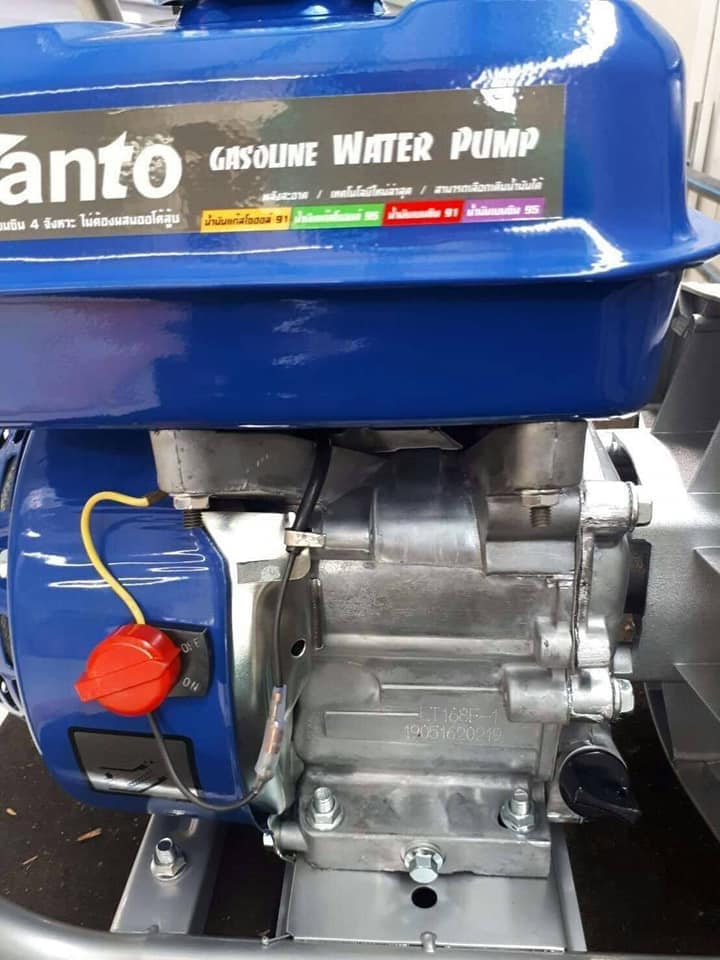 เครื่องยนต์ 6.5 แรง ติดปั๊มน้ำ มีขนาด 2 นิ้ว และ 3 นิ้ว ยี่ห้อ Kanto