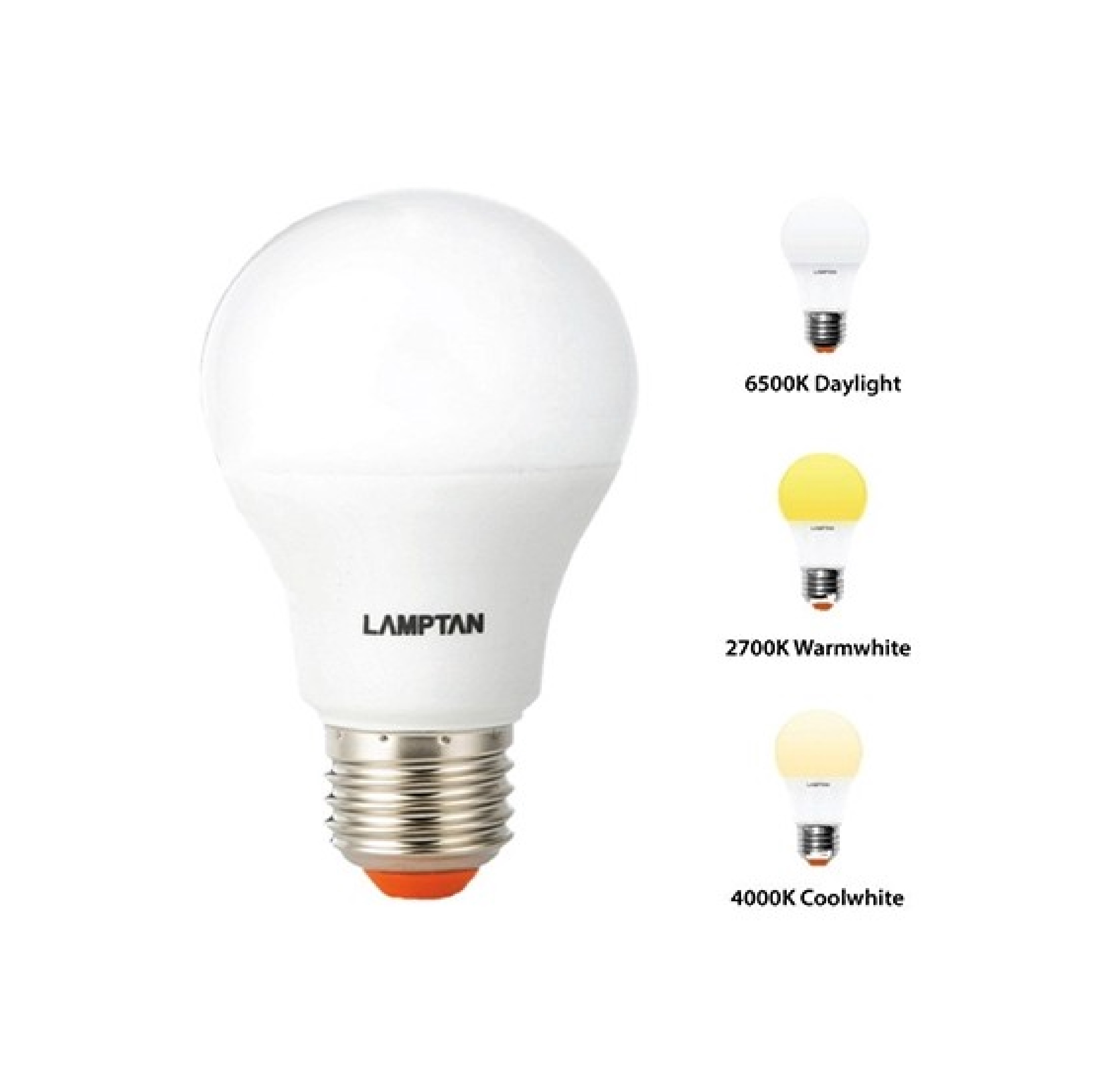 หลอด LED BULB COLOR SWITCH 9W. 3แสง LAMPTAN