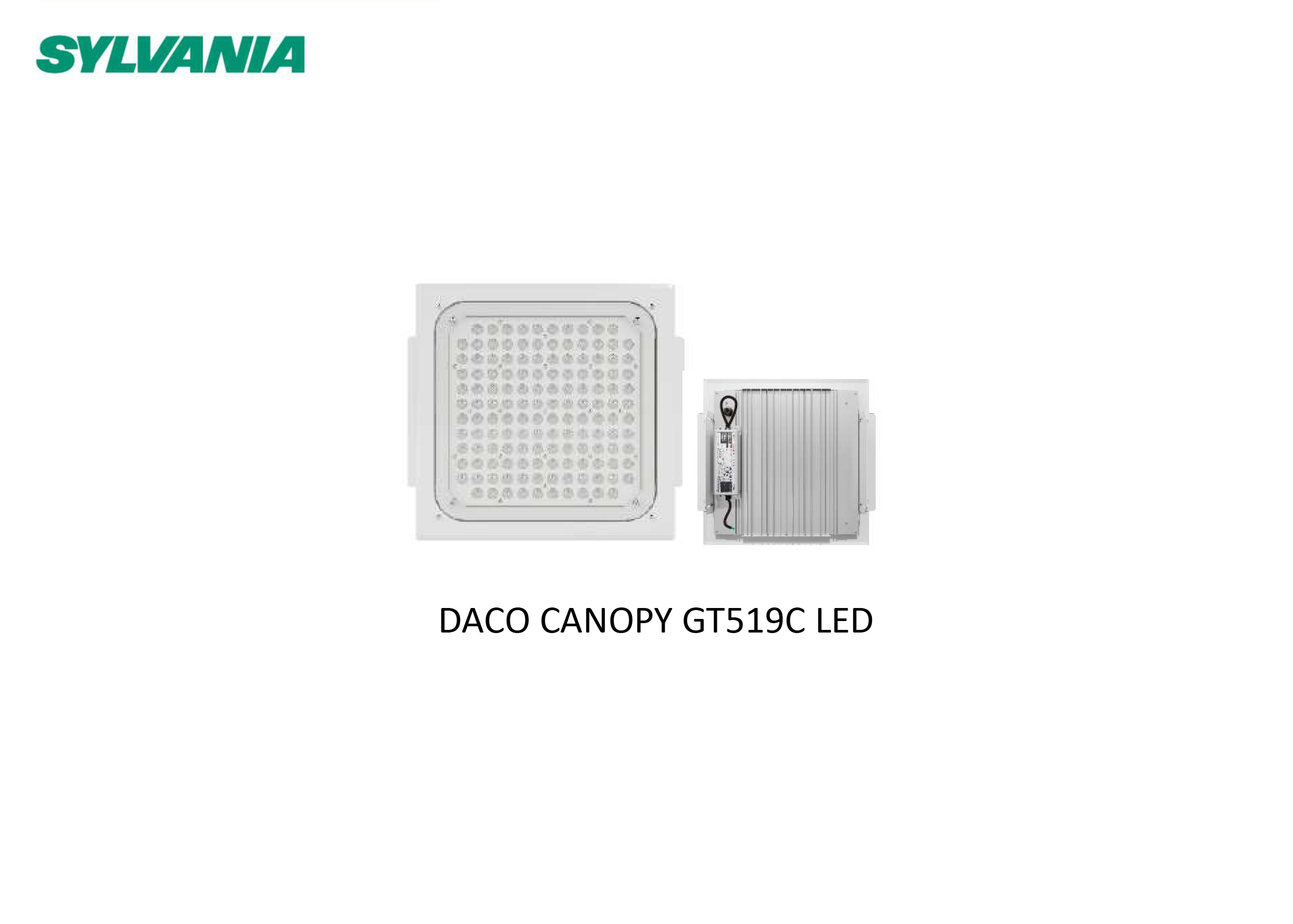 โคมไฟ Canopy ฝังฝ้า #GT519C 60W / 95W /145W / 200W SYLVANIA