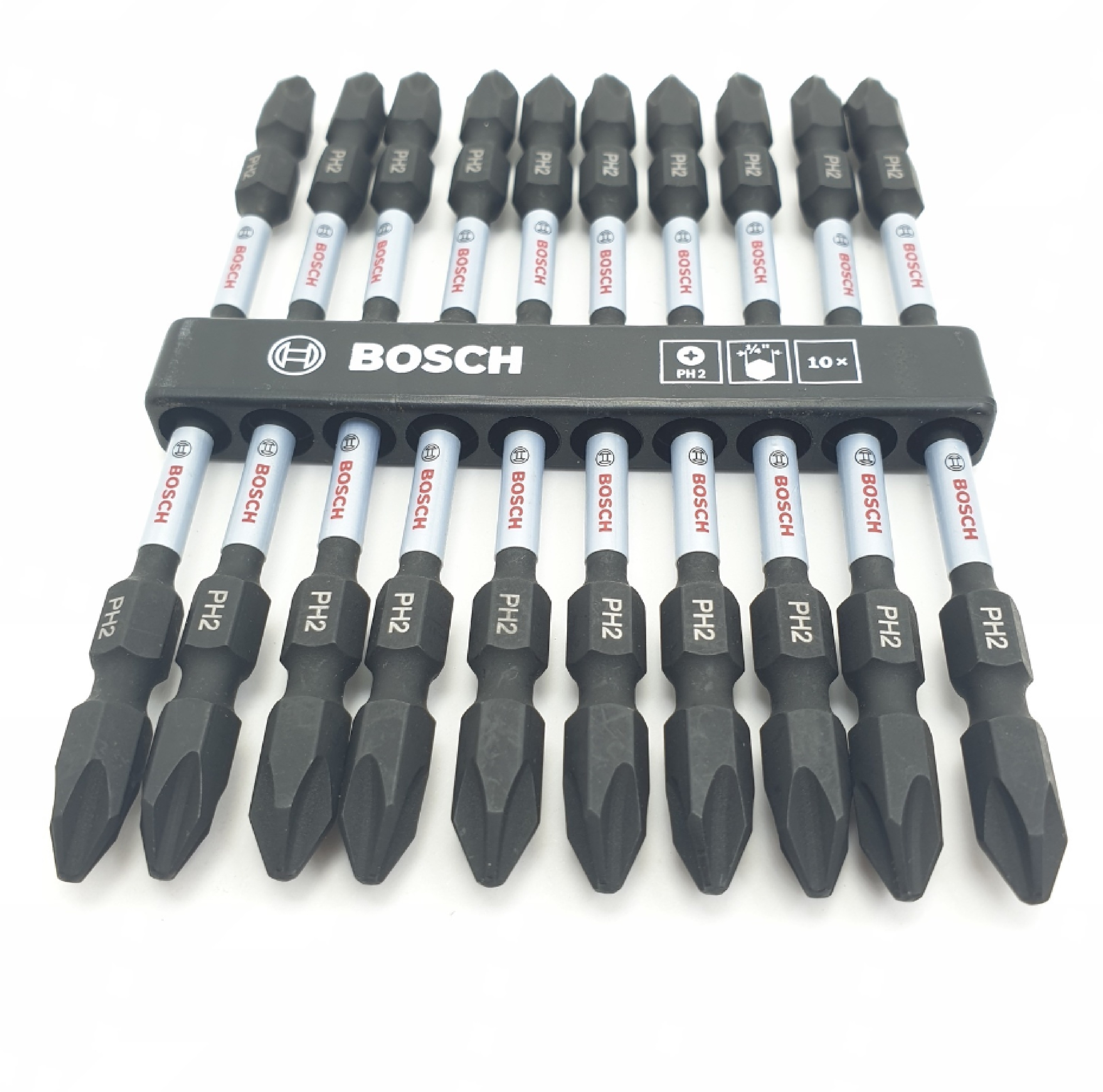 BOSCH ดอกไขควงกระแทก สีดำ PH2-110 มม. (10 ดอก/แผง)