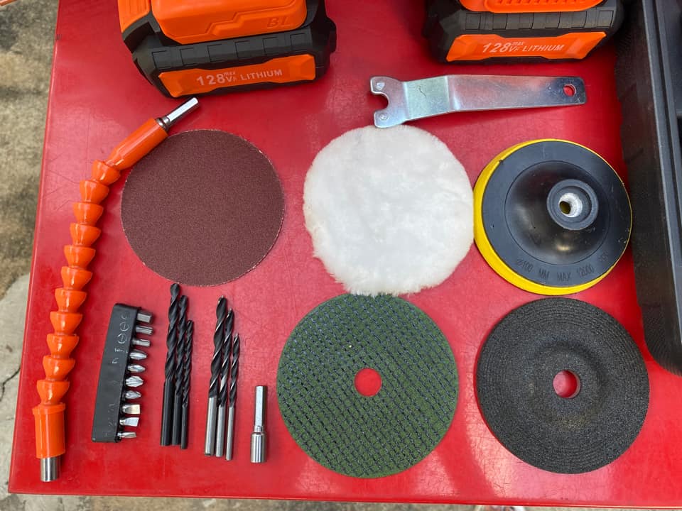 สว่านแบต เจียแบต ชุดเซต 2in1 ยี่ห้อ Onsen 128V ถ่าน 2 ก้อน