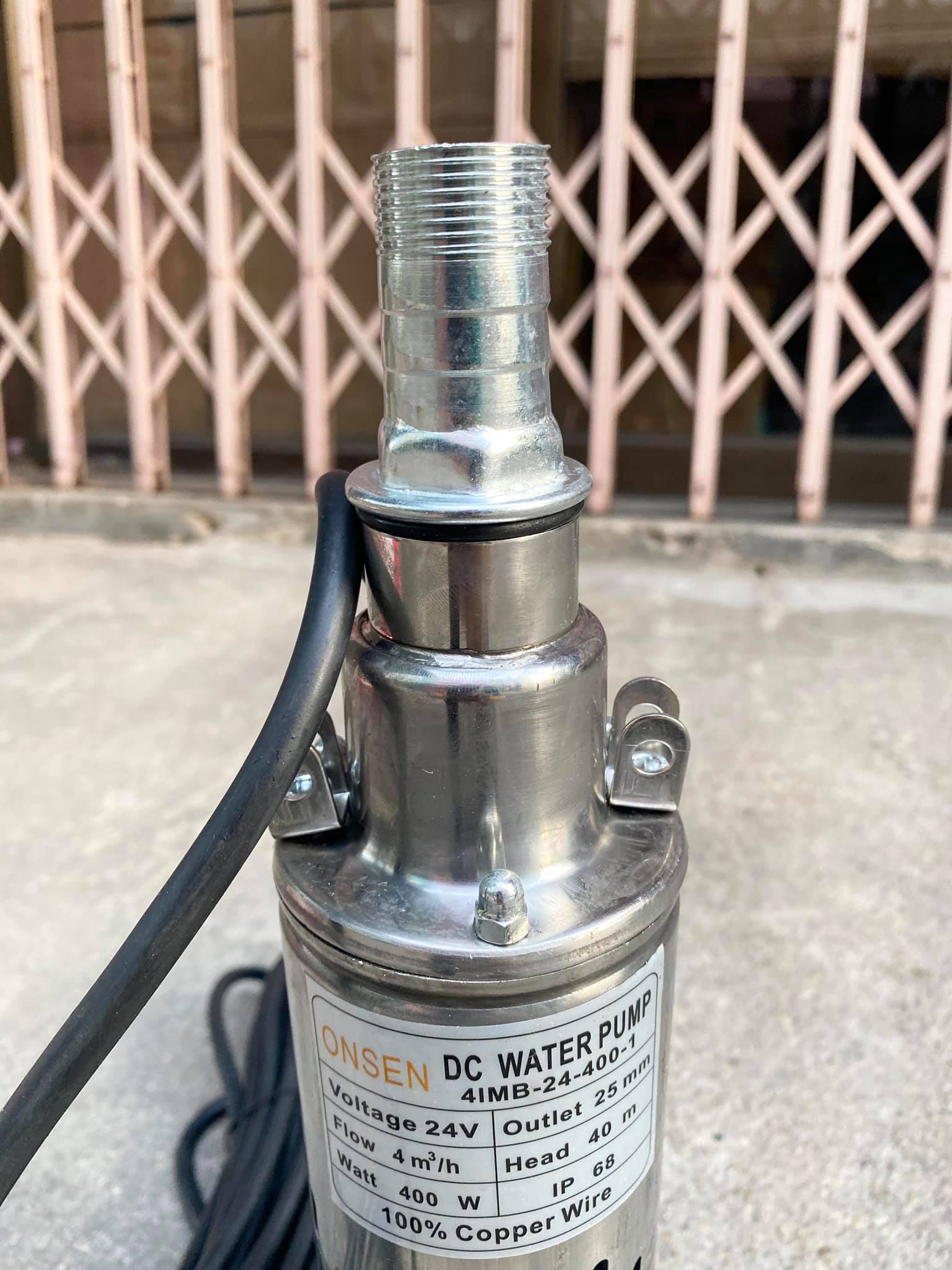 ปั๊มน้ำบาดาลโซล่าเซลล์ 24V ขนาด 1 นิ้ว ONSEN รุ่น 4IMB-24-400-1