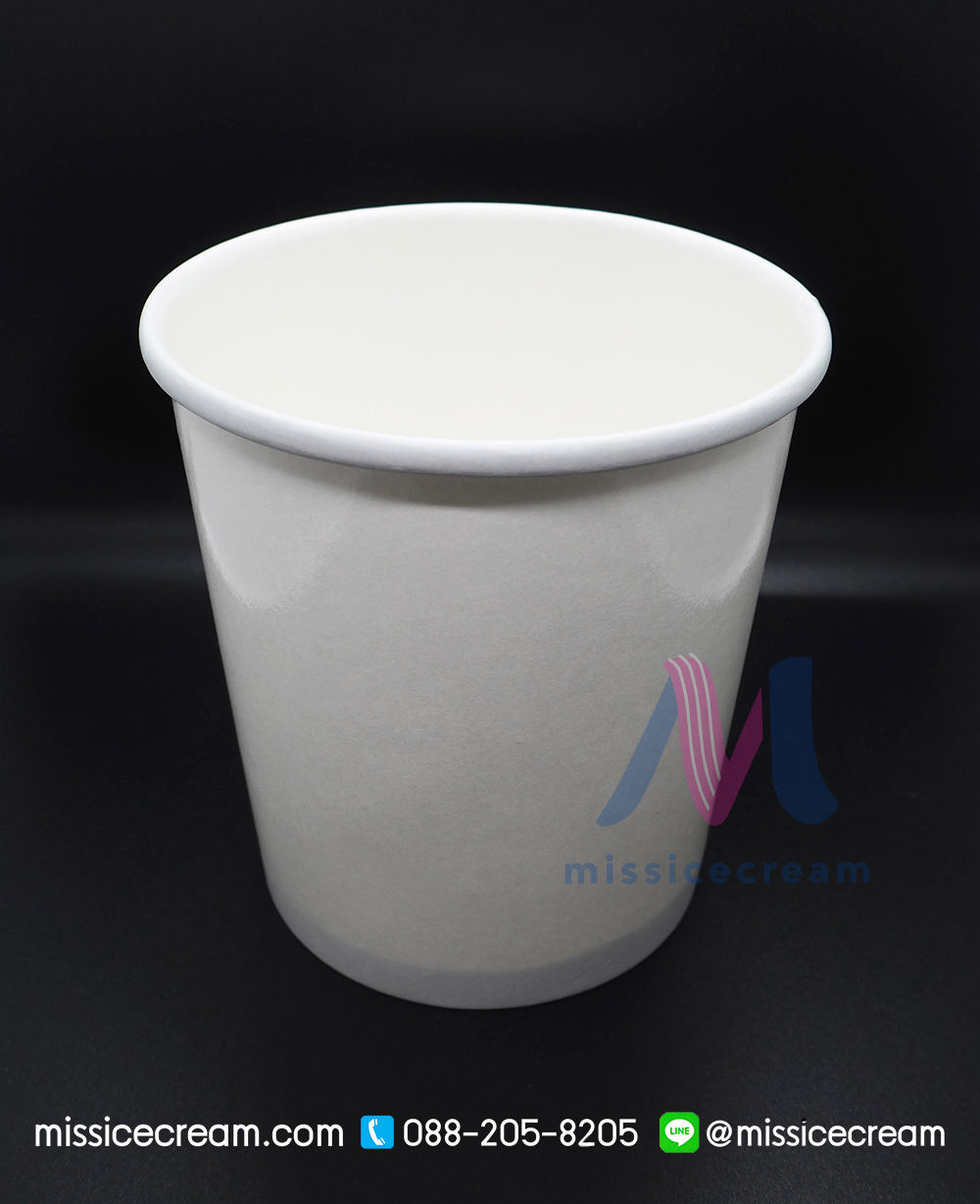 ถ้วยกระดาษ 16 oz. (ไพน์) ฝากระดาษ ฝาพลาสติก - 16 oz. Pint Paper cup with cap