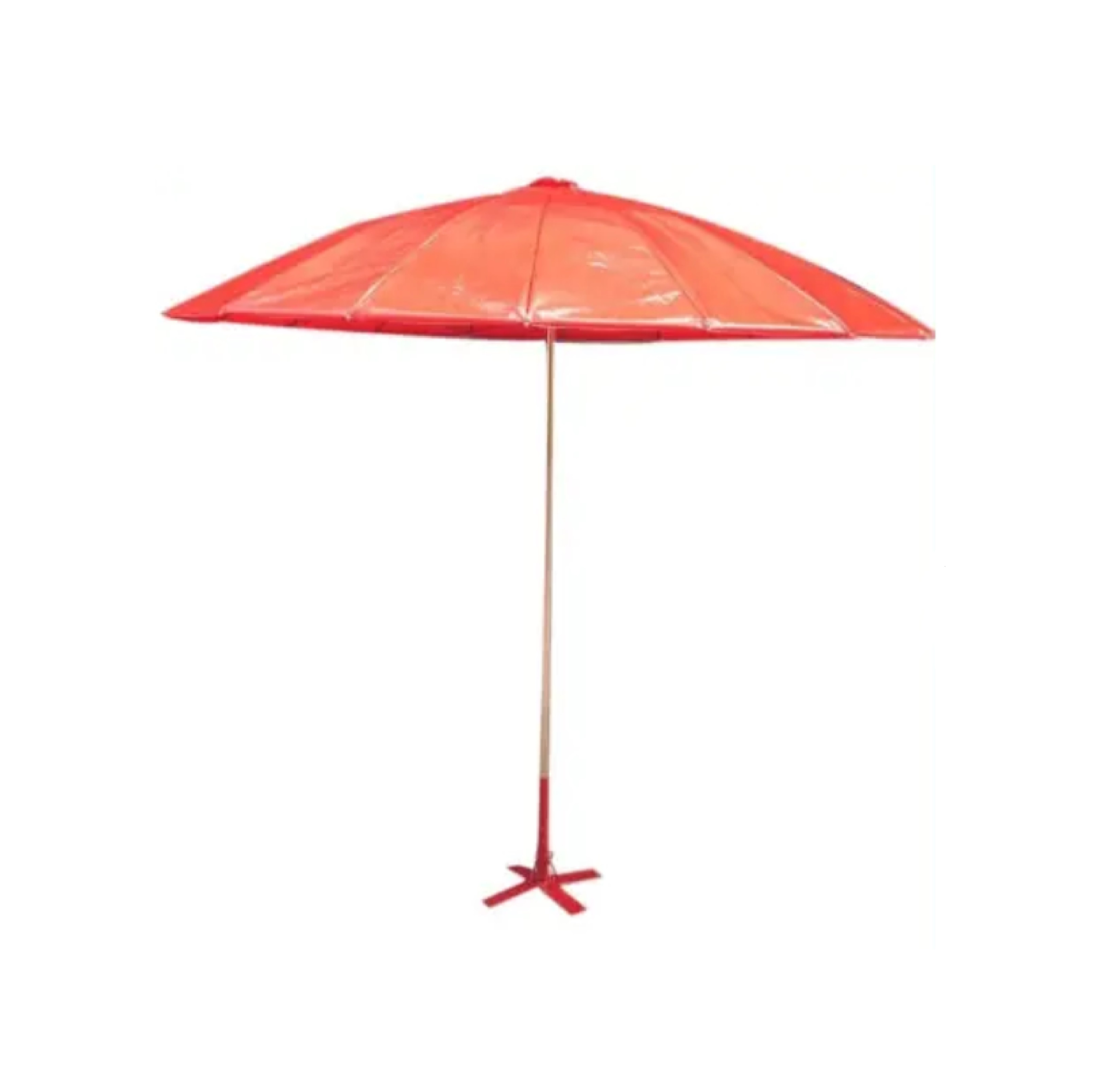 ร่มผ้าใบคูนิล่อนหนังเทียม 350ไมครอน เบอร์ 60 18 ก้าน 5มม.SYP6014 สีแดง