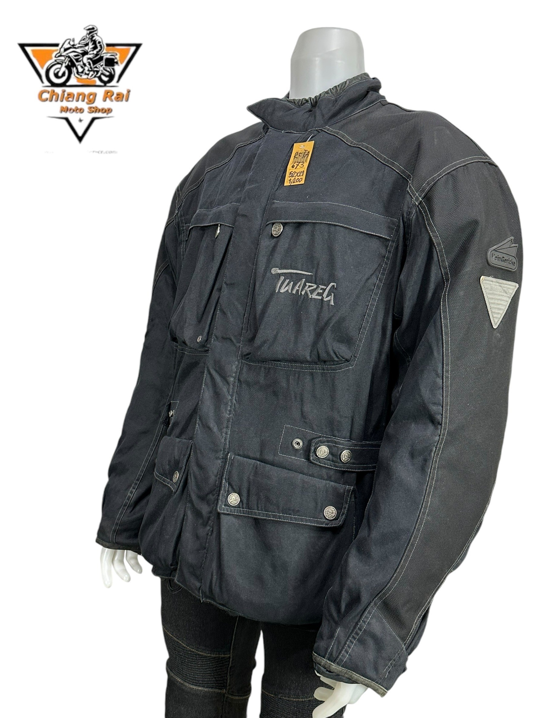 เสื้อขี่มอเตอร์ไซด์( มือสอง) RCTA 673 อก 52" ยาว 28"(XL) **Hein Gerlokev**