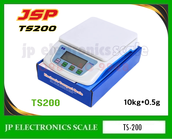 เครื่องชั่งดิจิตอล 10kg ตาชั่งดิจิตอล10kg เครื่องชั่งน้ำหนักดิจิตอล 10กิโลกรัม เครื่องชั่งดิจิตอล10กิโล ตาชั่ง10กิโล ความละเอียด 0.5g เครื่องชั่ง10kg*0.5g ยี่ห้อ JSP รุ่น TS200