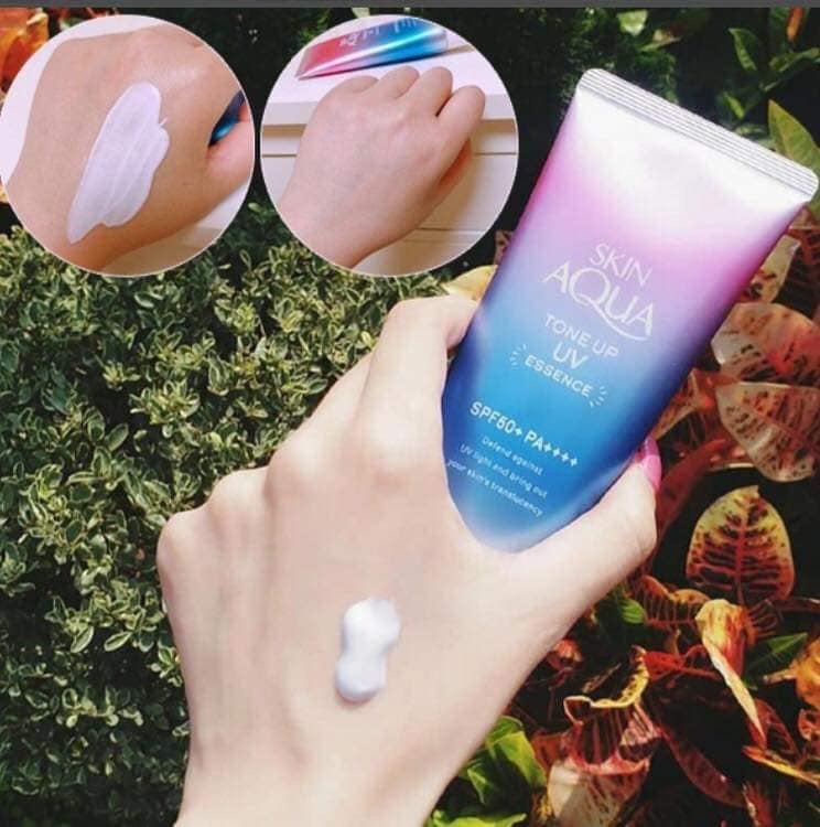 🔥(Best Seller) ครีมกันแดด ROHTO SKIN AQUA Tone Up UV Essence SPF50+ PA++++