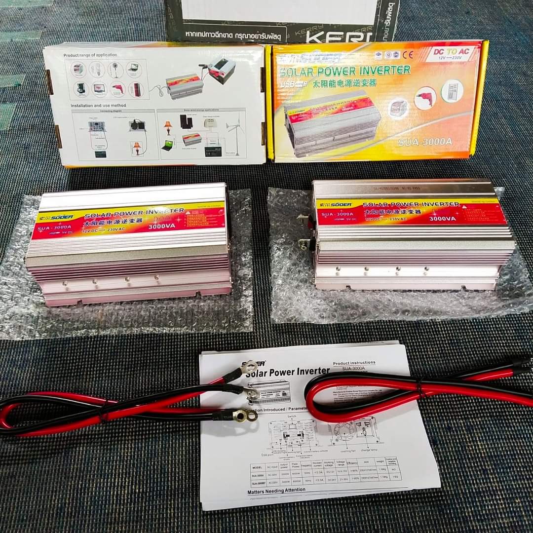 อินเวอร์เตอร์ แปลงไฟ 12V เป็น 220V ขนาด 3,000W