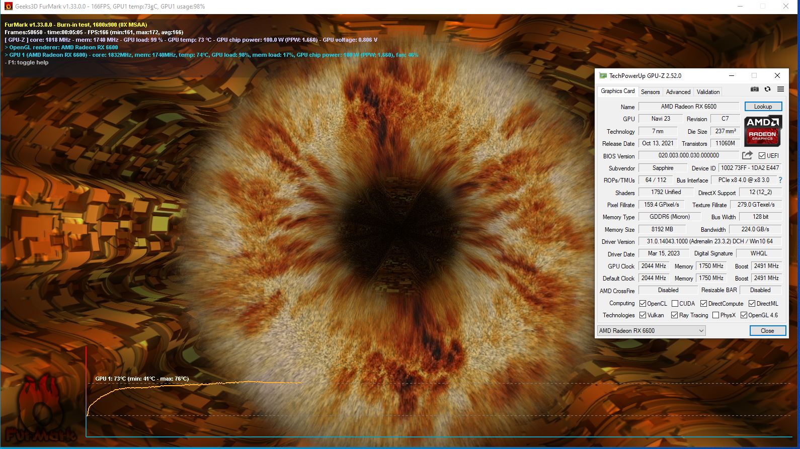 Sapphire Pulse RX 6600 Gaming 8GB GDDR6