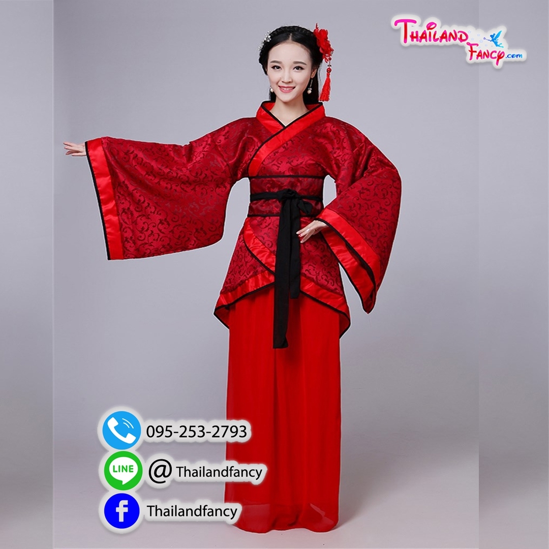 ชุดเช่าแฟนซีผู้หญิง เช่าชุดจอมยุทธ์จีน เช่าชุดจีนโบราณผู้หญิง ชุดนางสนม ชุดเจ้ายุทธภพ ชุดจีนกำลังภายใน ชุดเช่าจอมยุทธหญิงสีแดงลายดอกจีน