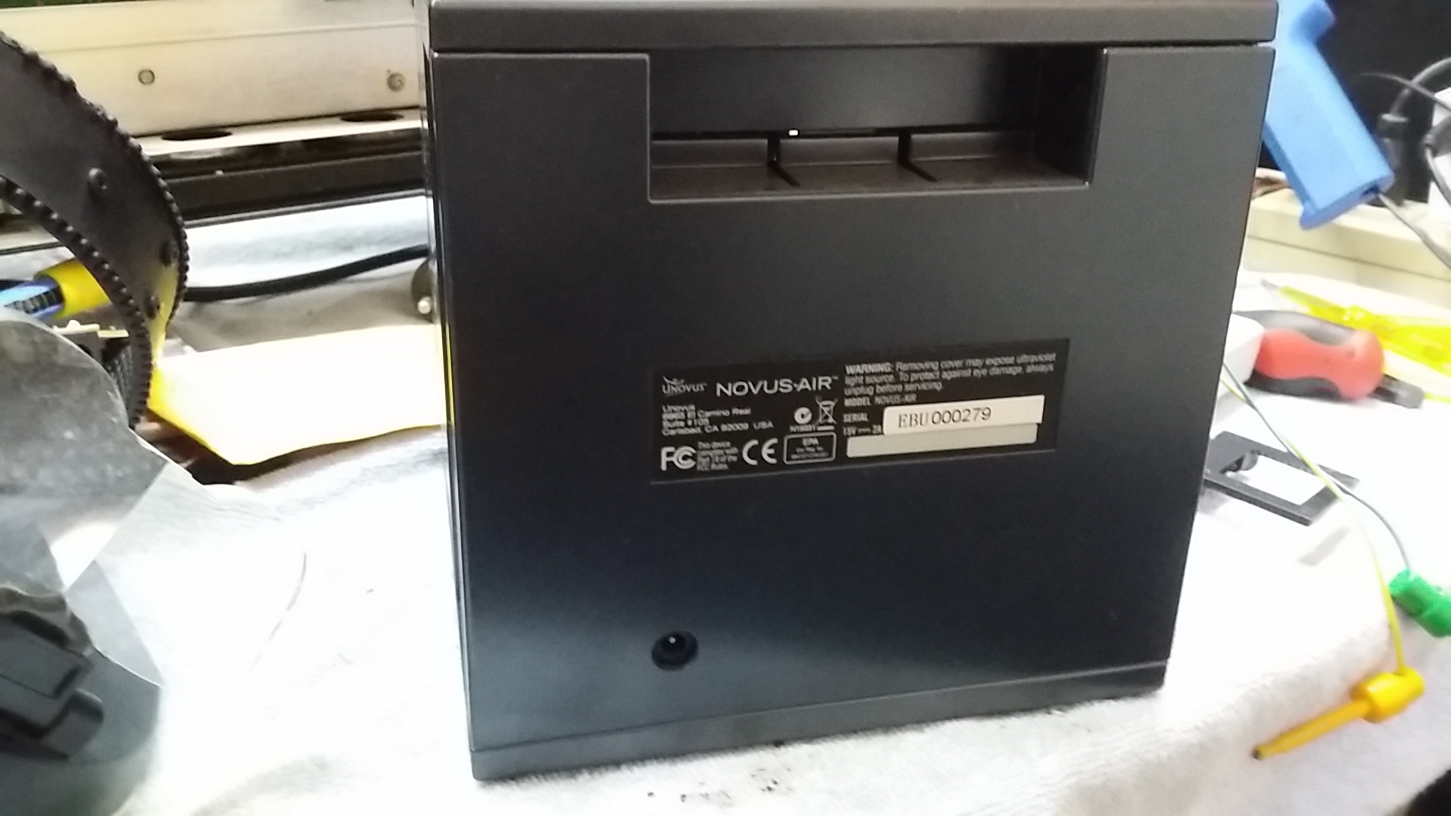 ซ่อมเครื่องฟอกอากาศฆ่าเชื้อ ยี่ห้อ Vollara รุ่น NOVUS AIR อาการเครื่องไม่ทำงาน