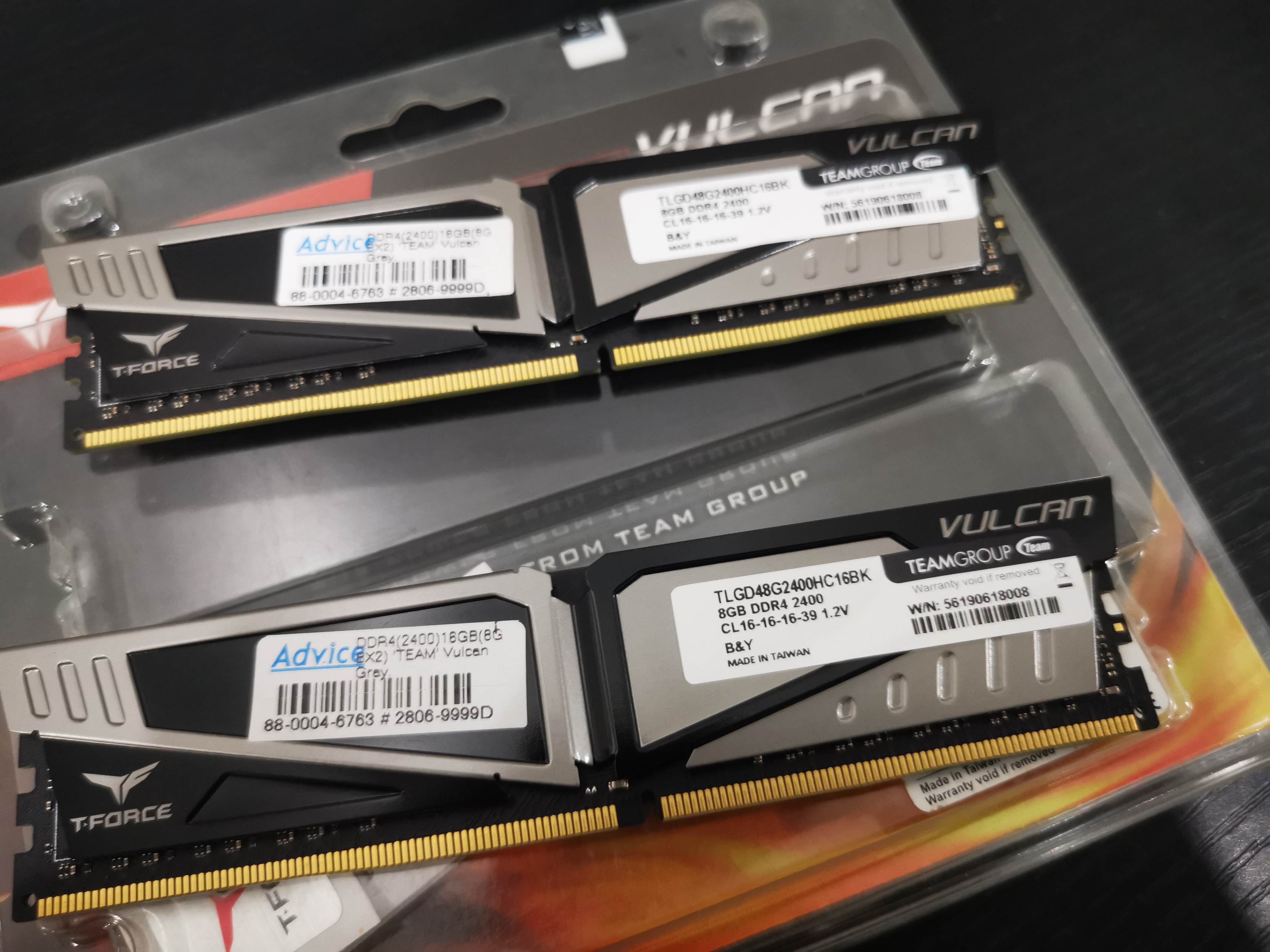 RAM TEAMGROUP VULCAN DDR4 16GB(8X2)/2400