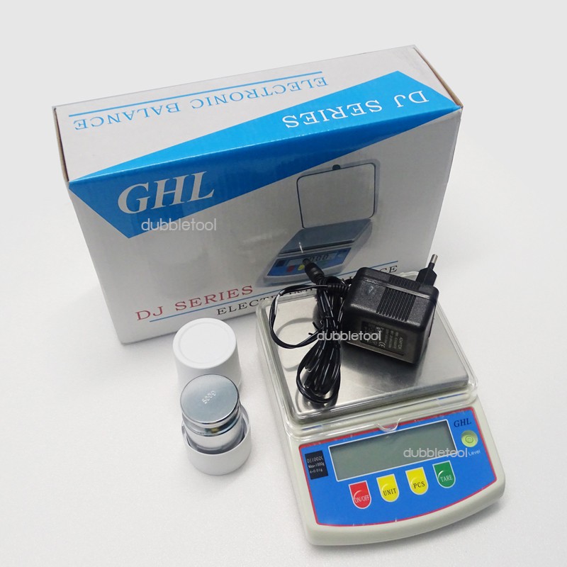 เครื่องชั่งดิจิตอล เครื่องชั่งทองดิจิตอล ทศนิยม2ตำแหน่ง Digital Scale 1000g/0.01g รุ่นDJ1002C ยี่ห้อGHL
