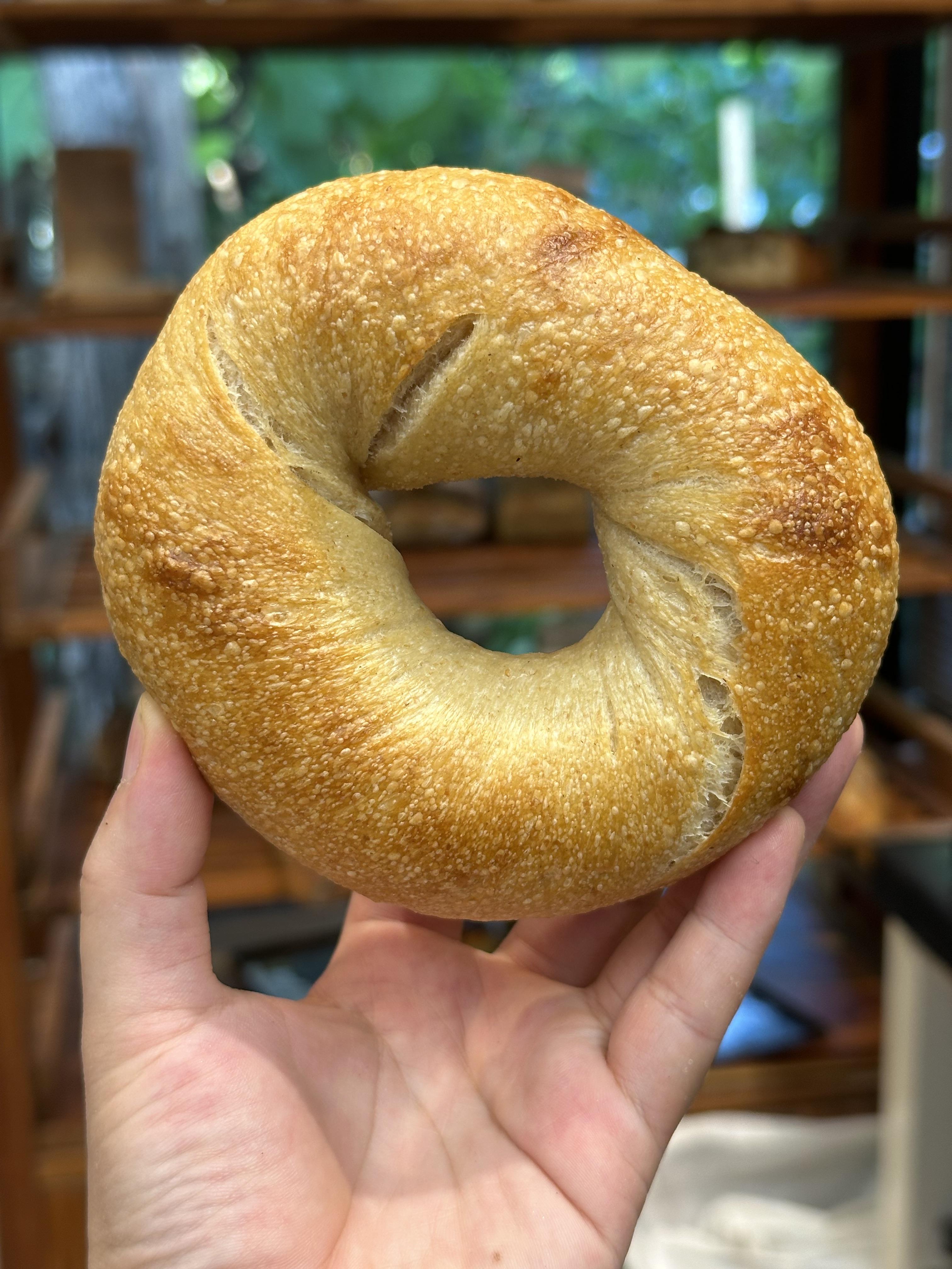 [Saturday bake only] Plain Sourdough Bagel 2 pieces