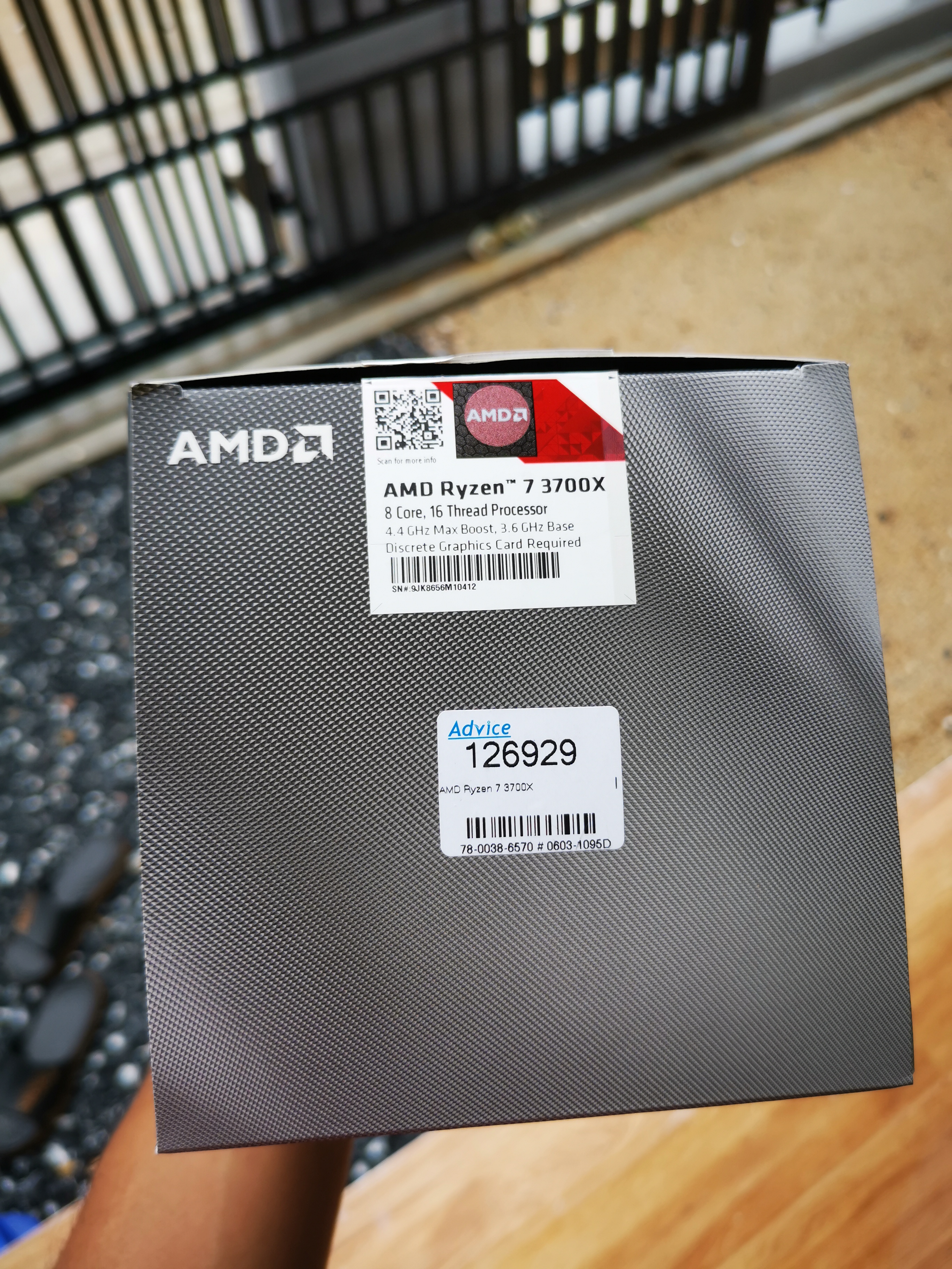 CPU AMD RYZEN 7 3700X *แกะจากคอมประกอบ