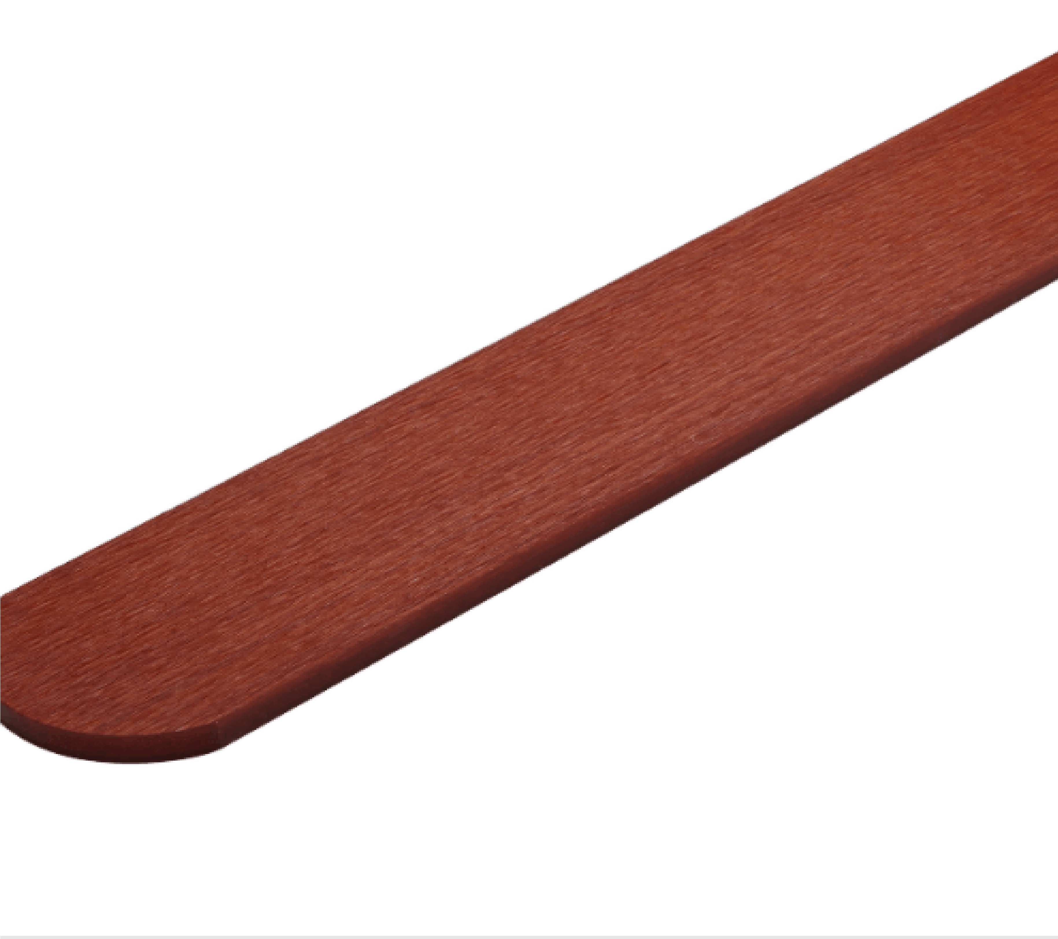 ตราเพชร ไม้รั้ว หัวโค้ง ลายเสี้ยน 1.5x10x100ซม. สีแดงประกายทอง
