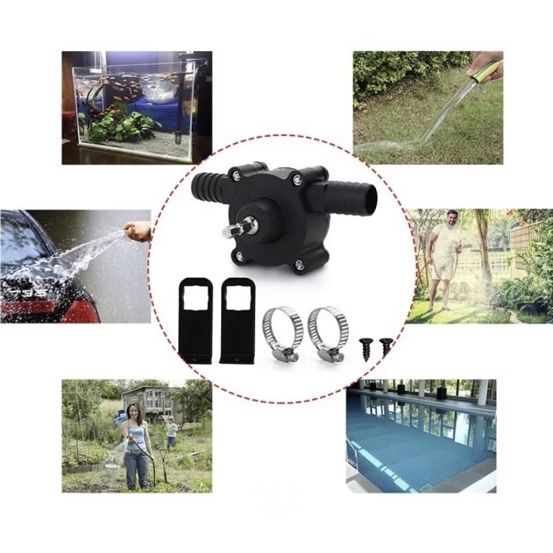 หัวปั๊มน้ำต่อสว่าน ขนาดเล็ก สำหรับต่อกับสว่านไฟฟ้า สว่านแบต