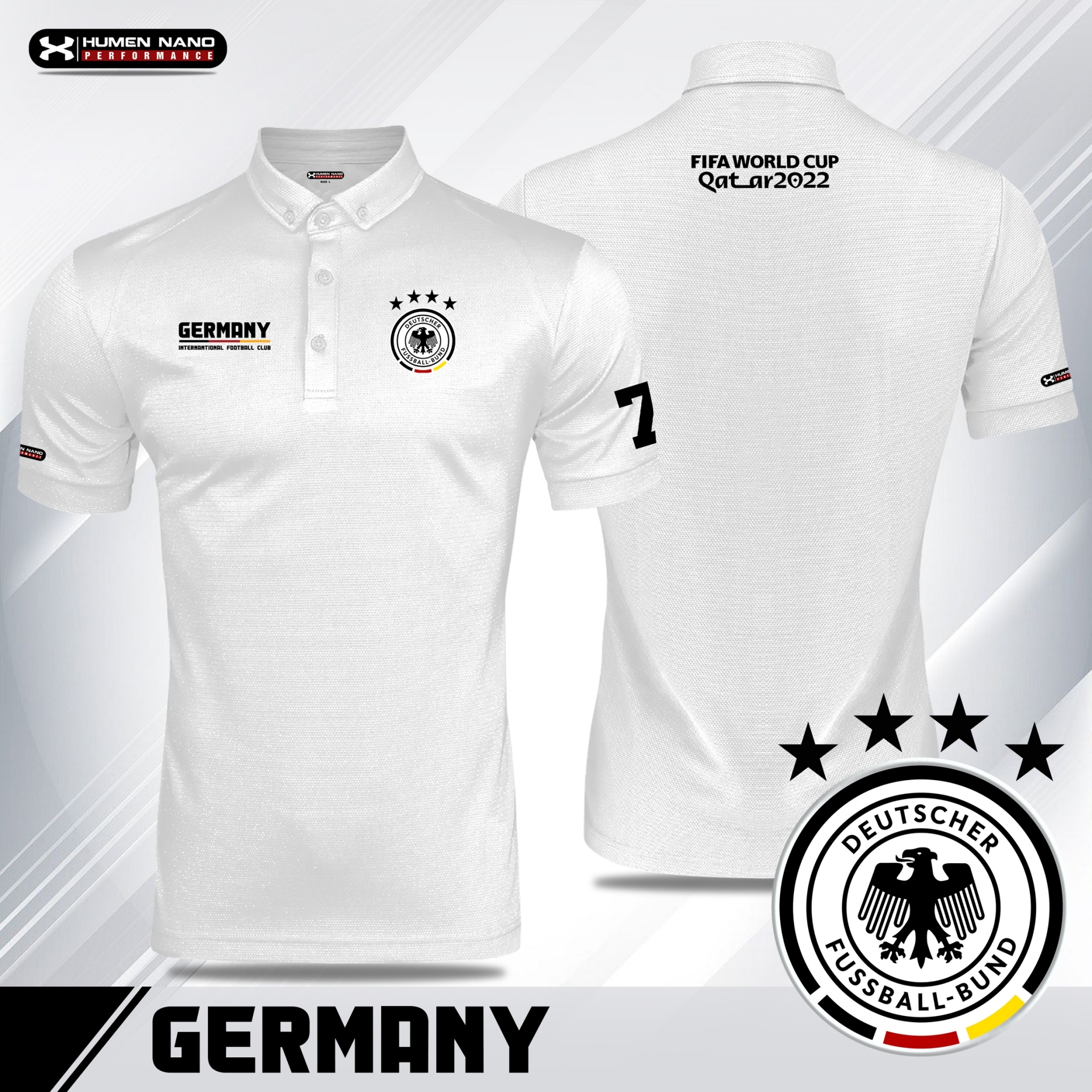 FB04-เสื้อโปโลแฟชั่น ทีมชาติเยอรมัน 2022