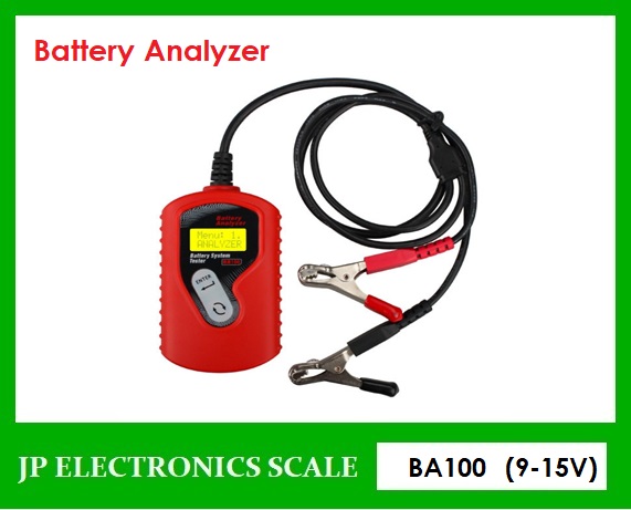 เครื่องวัดแบตเตอรี่ เครื่องวิเคราะห์แบตเตอรี่ วัดแบตเตอรี่ 9V-15V Battery Analyzer CCA, DIN, EN and IECDigital battery tester & anylyzer BA100